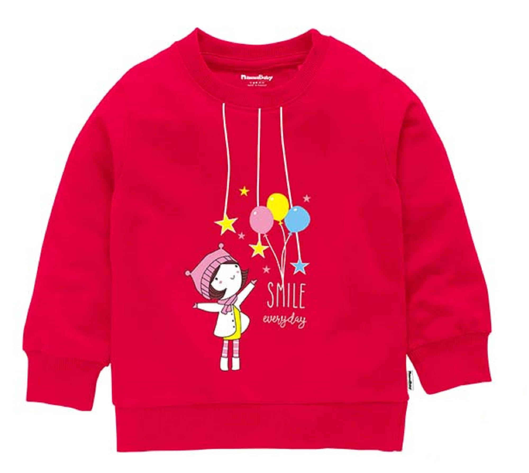 NammaBaby Girls Fleece Sweatshirts - Red & Yellow - Image 4