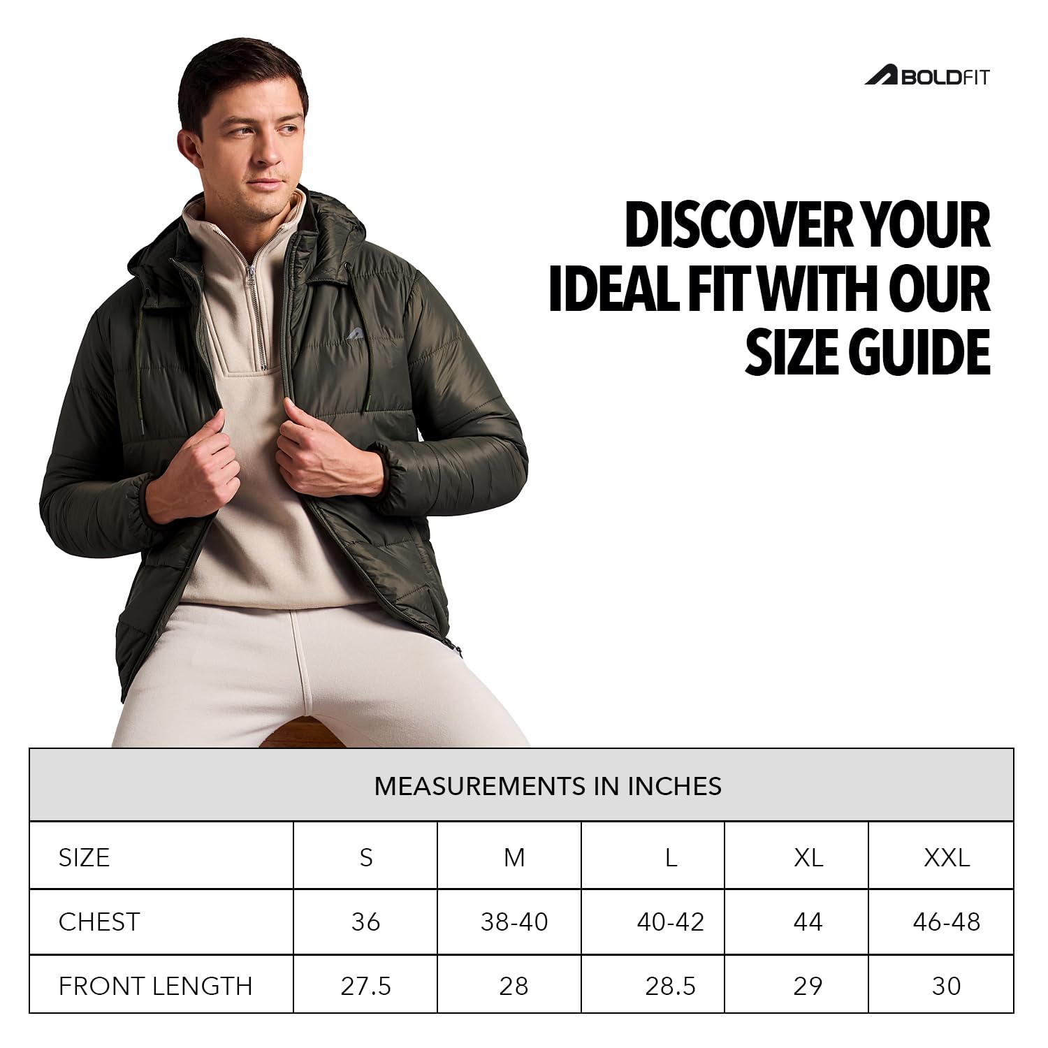 Boldfit Men's Nylon Jacket - Olive - Image 3