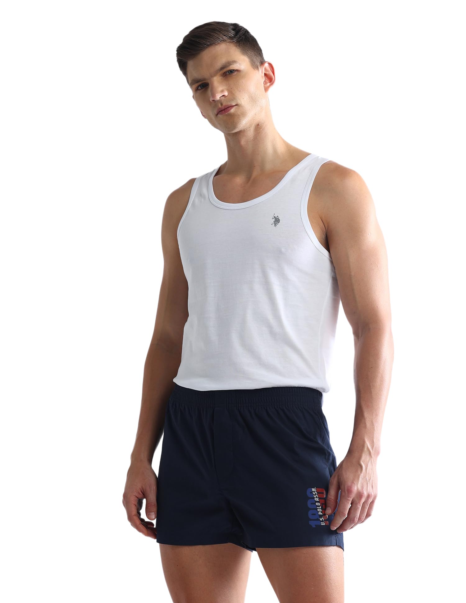 U. S. POLO ASSN. Men's Cotton Boxers - Navy
