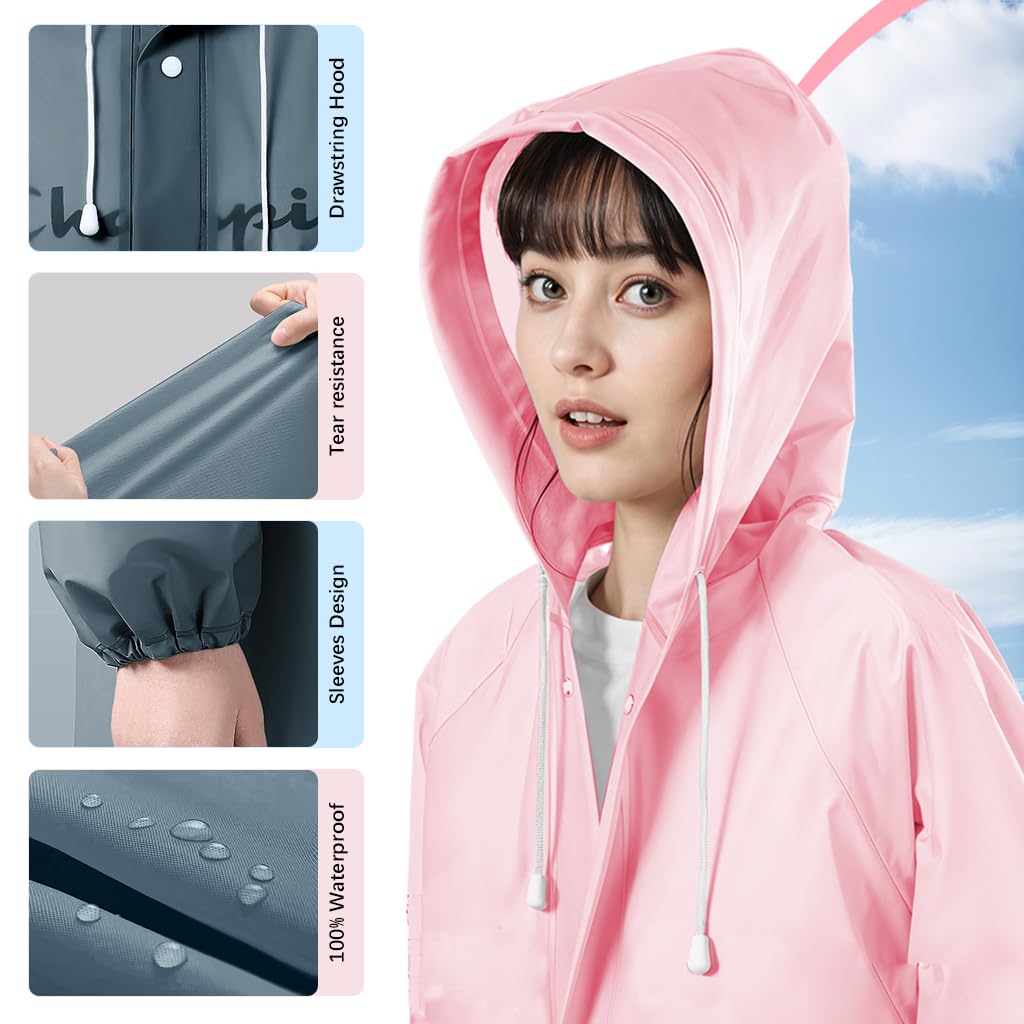 PALAY Waterproof Rain Poncho for Adults - Image 4
