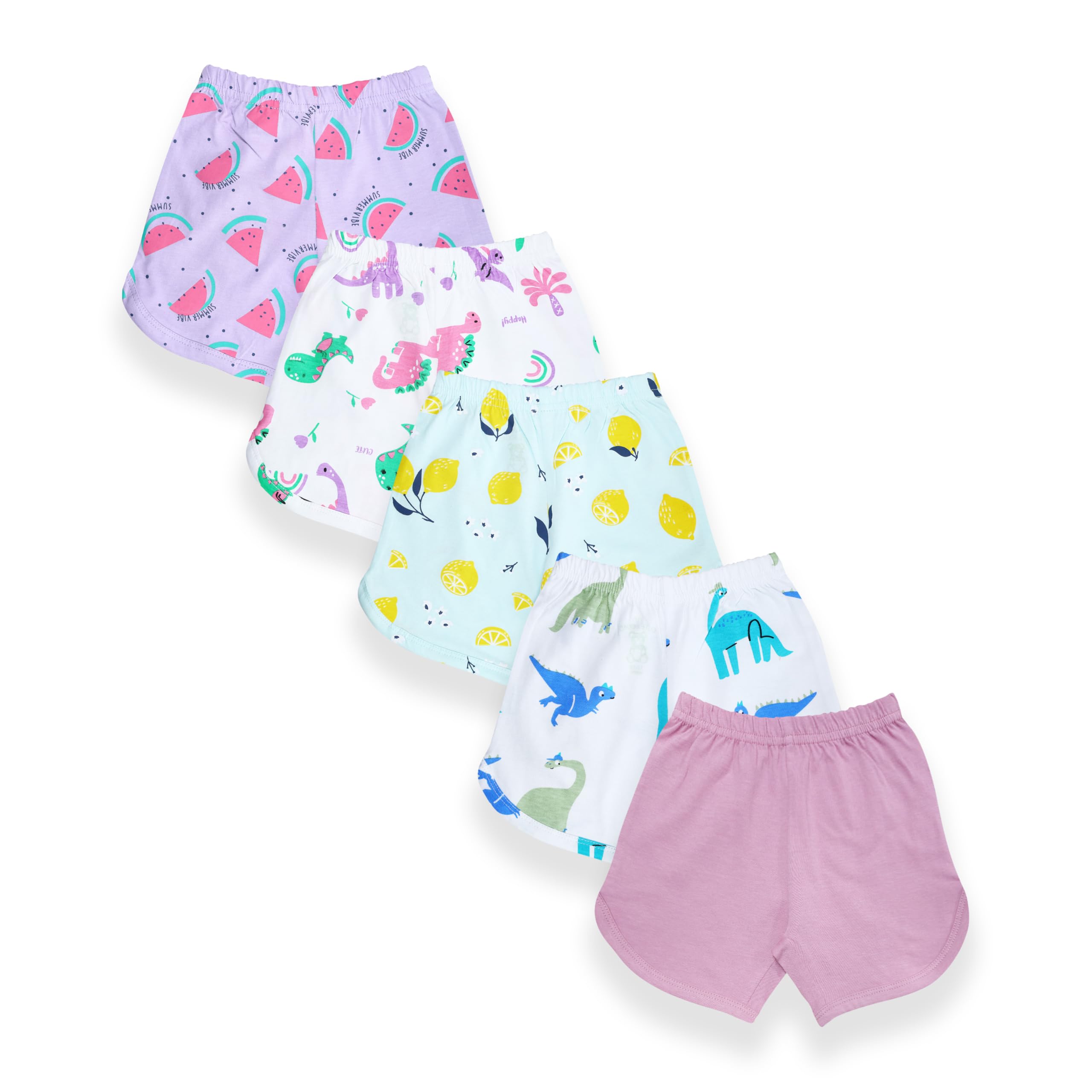 YUV Baby Girls Multicolor Cotton Shorts - Image 2