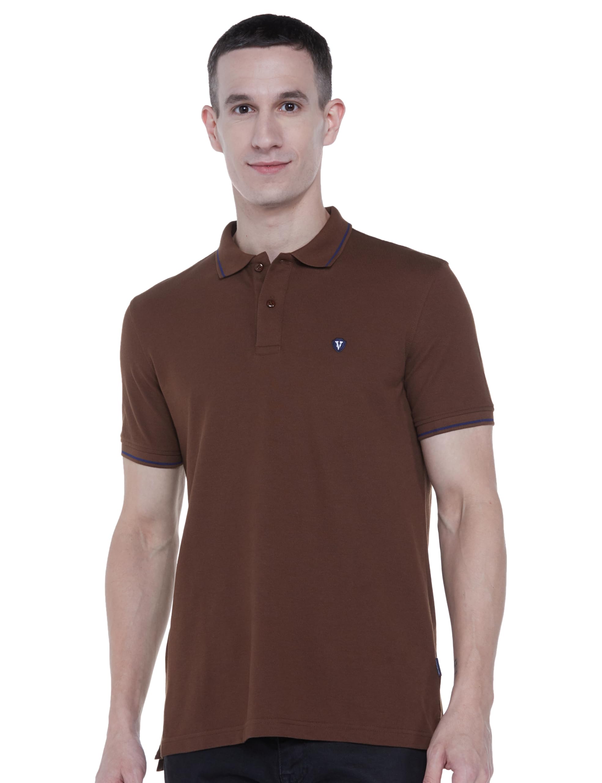 Van Heusen Men's Brown Polo T-Shirt