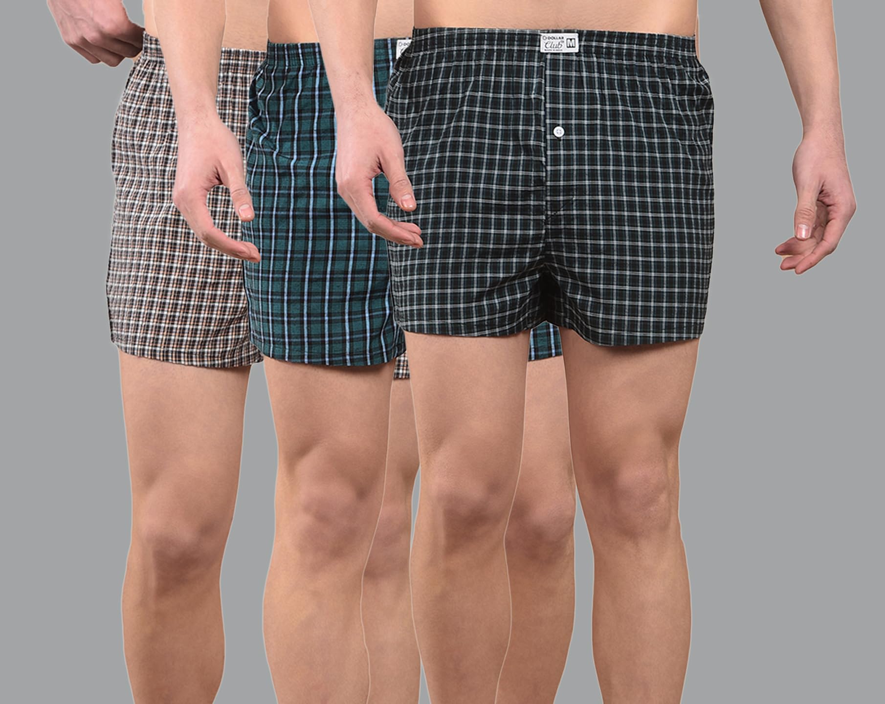 Dollar Men's Cotton Checkered Boxers - Image 2