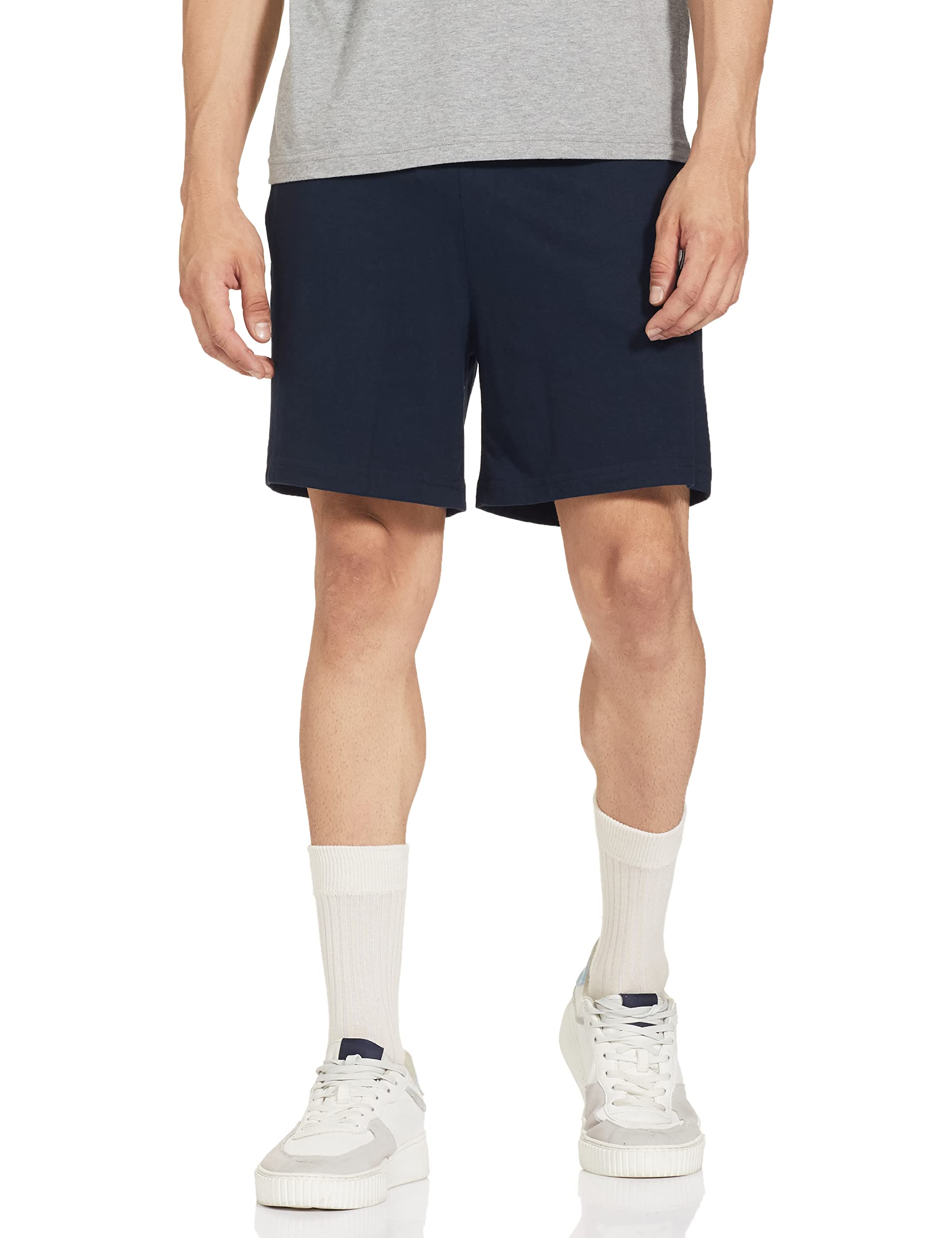 Max Men Solid Lounge Shorts - Navy