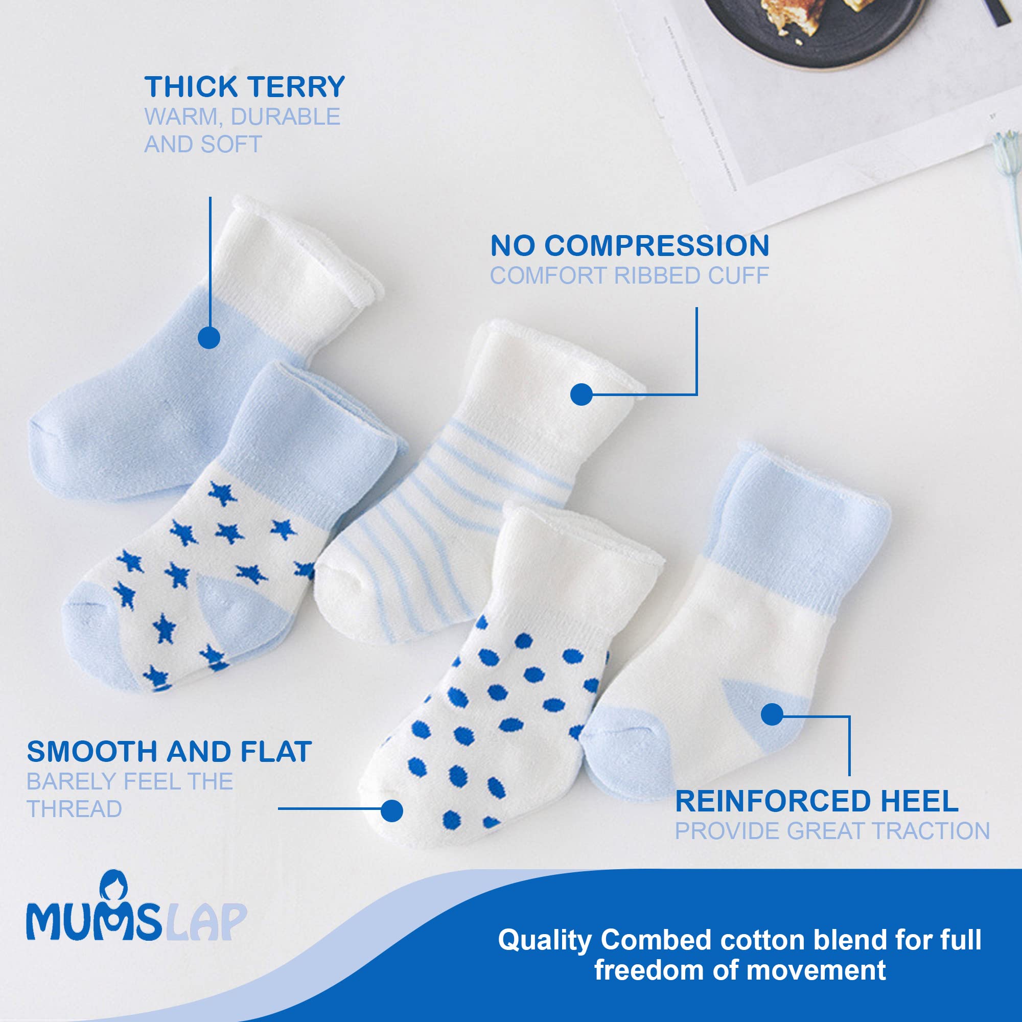 Baby Socks for Boys & Girls - Soft Cotton Ankle Socks - Image 3