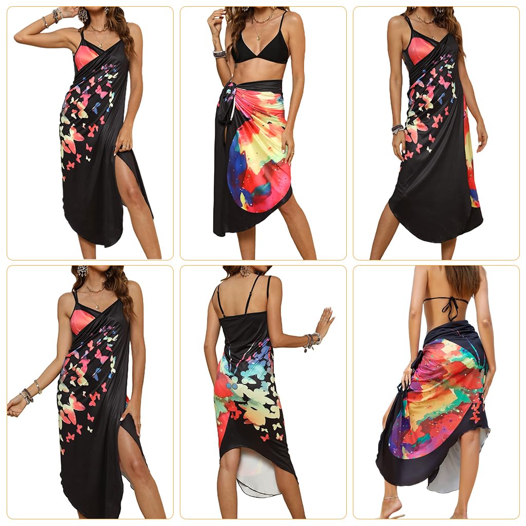 PALAY Beach Wear Dress for Women - Colorful Butterfly Print - Image 4