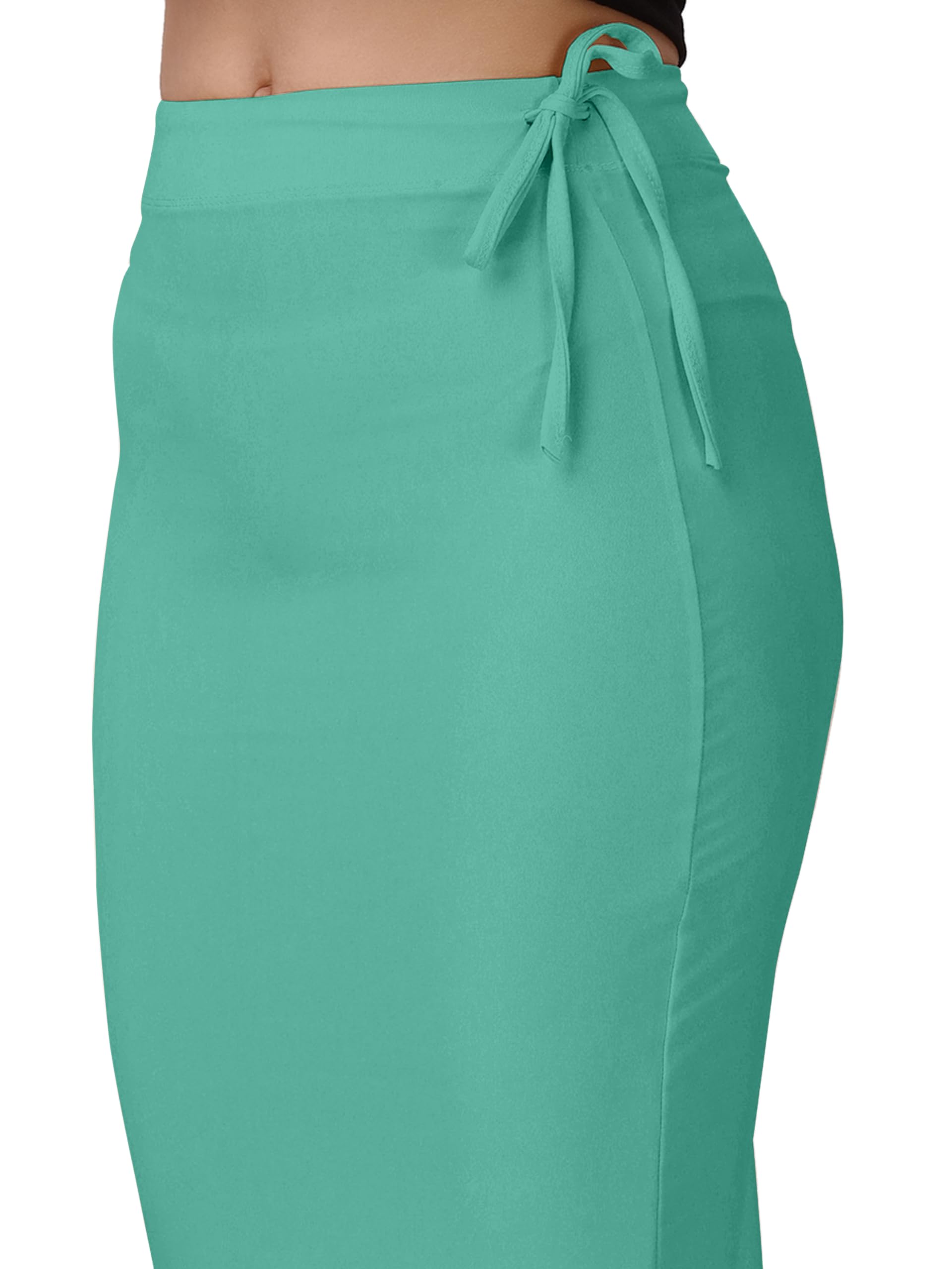 Mehrang Saree Shapewear Petticoat for Women - Sea Green - Image 3