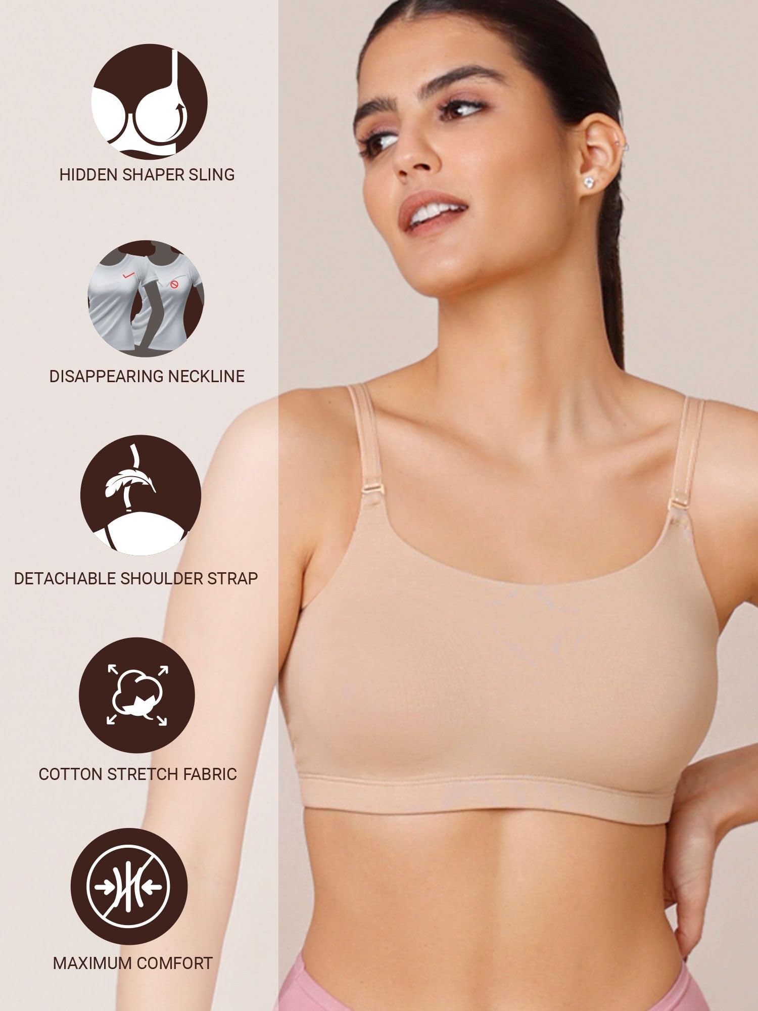 NYKD Wireless T-Shirt Bra for Women - Image 2