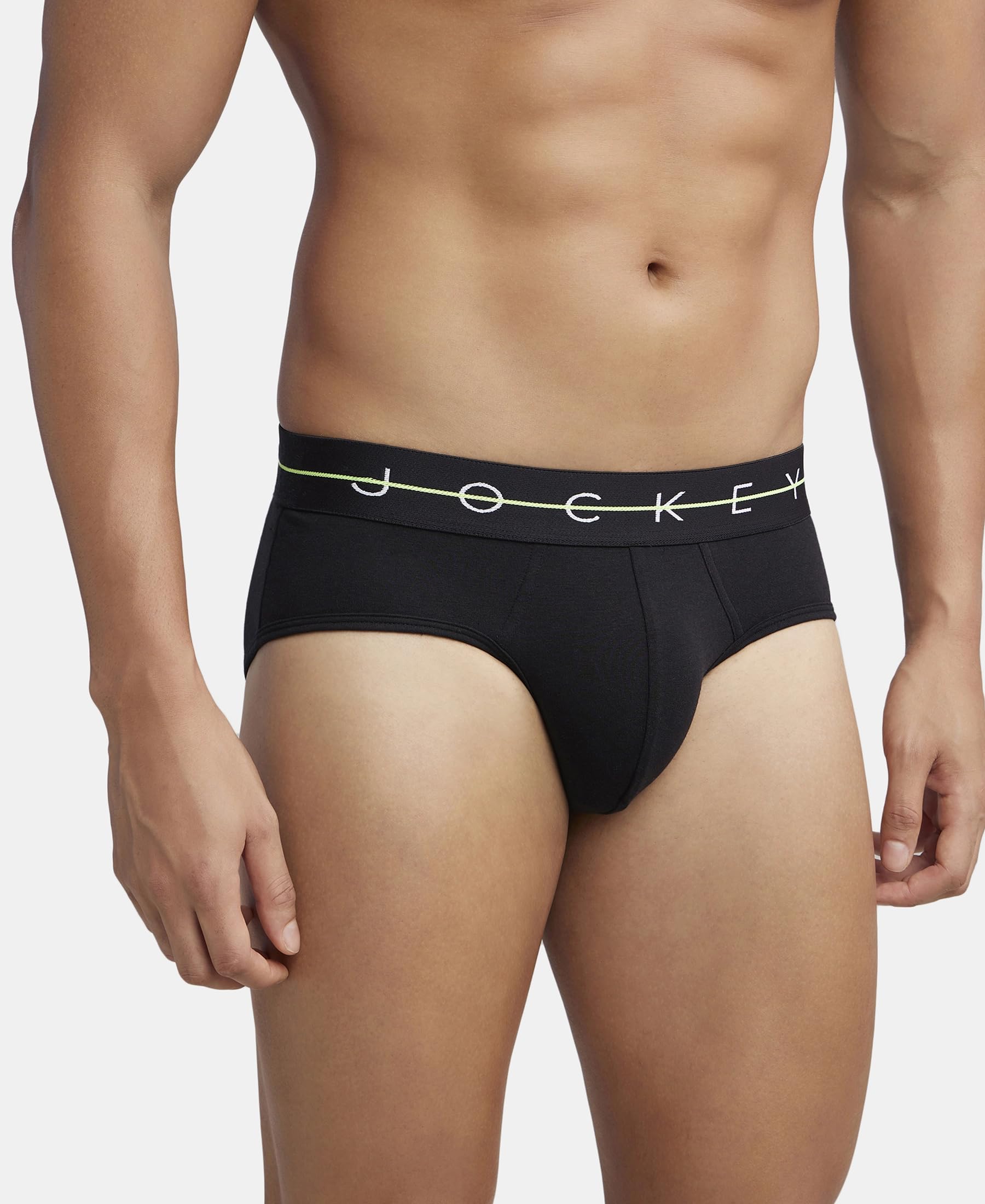 Jockey Men's Briefs - Black & Iceberg Green - Image 4
