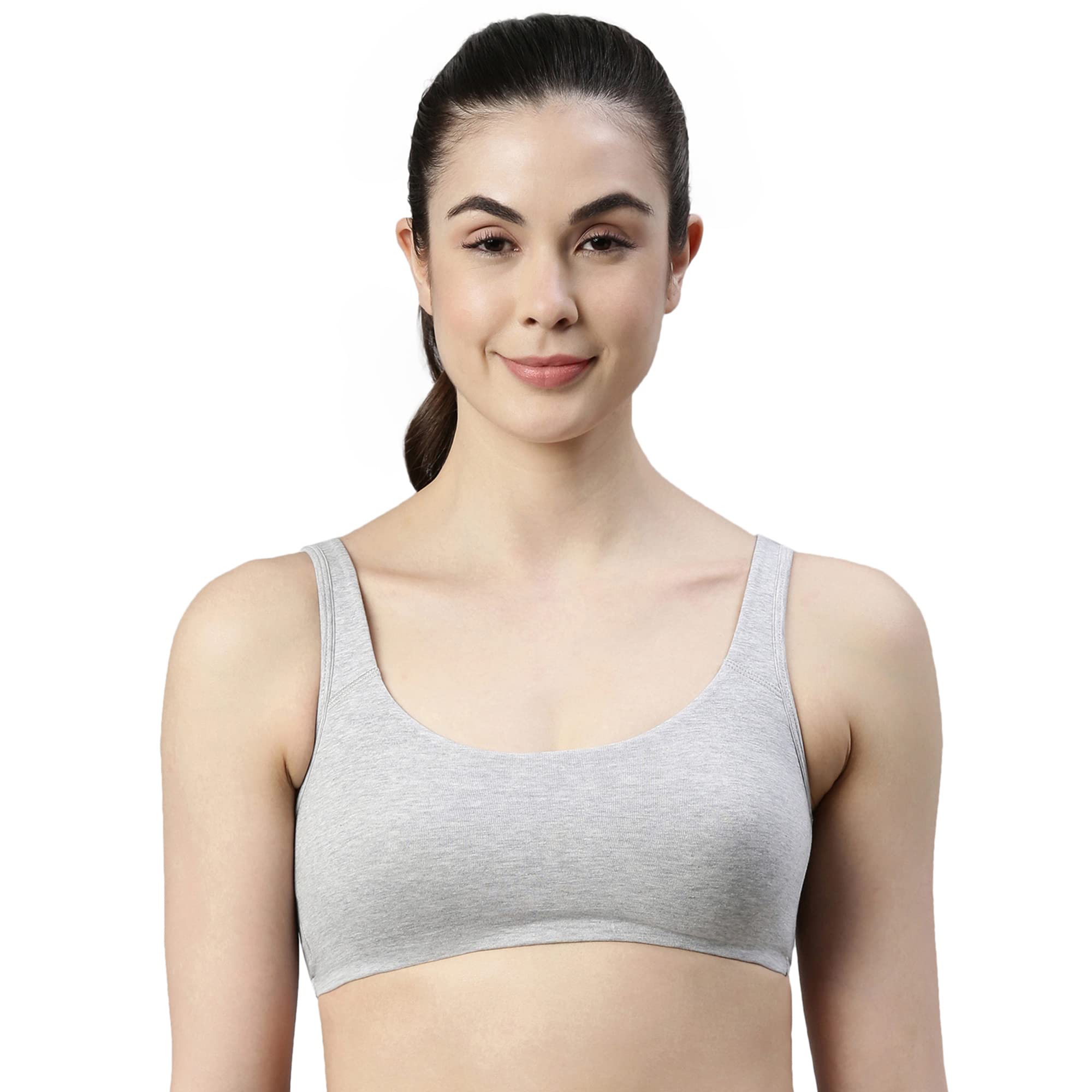 Enamor Low Impact Bra - Grey Melange