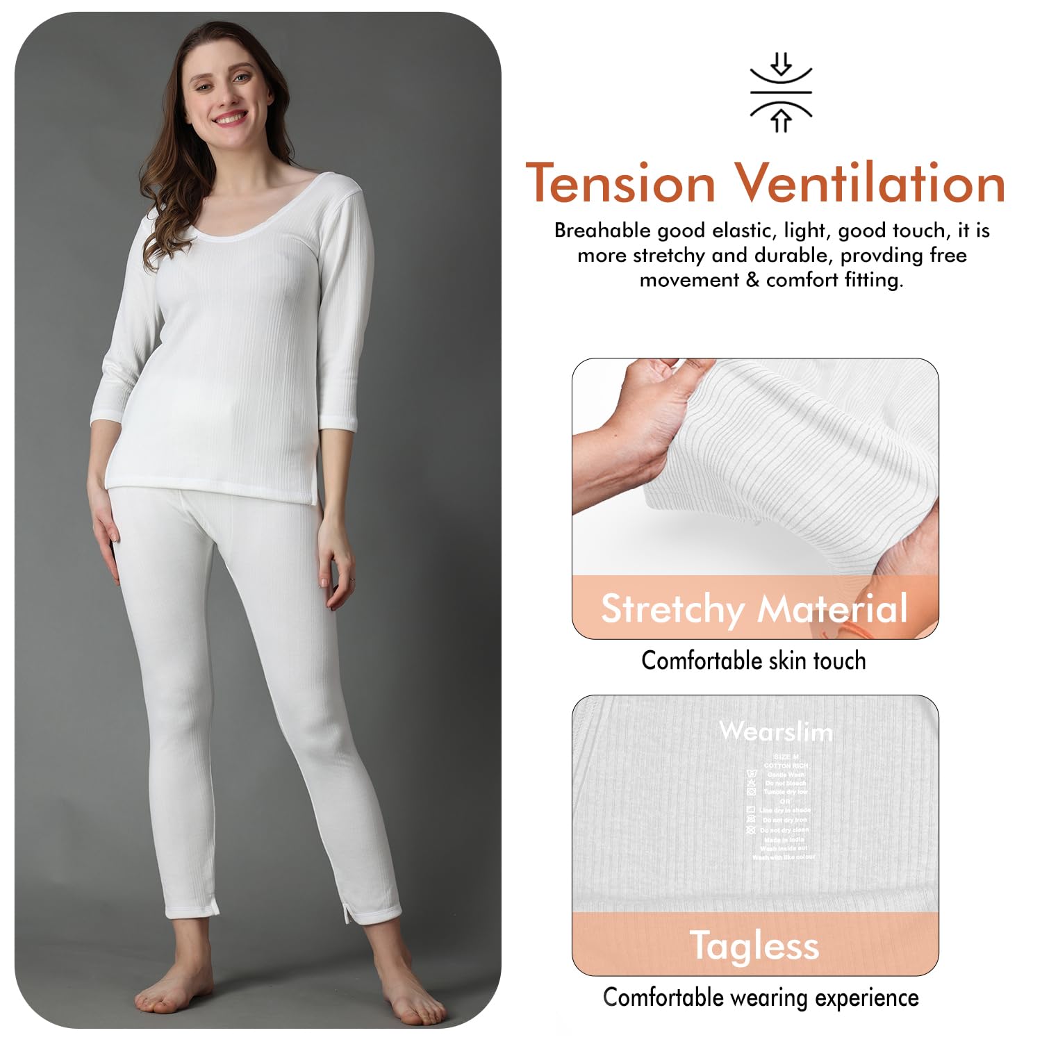 Wearslim Women's Cotton Quilted Thermal Underwear - Image 4