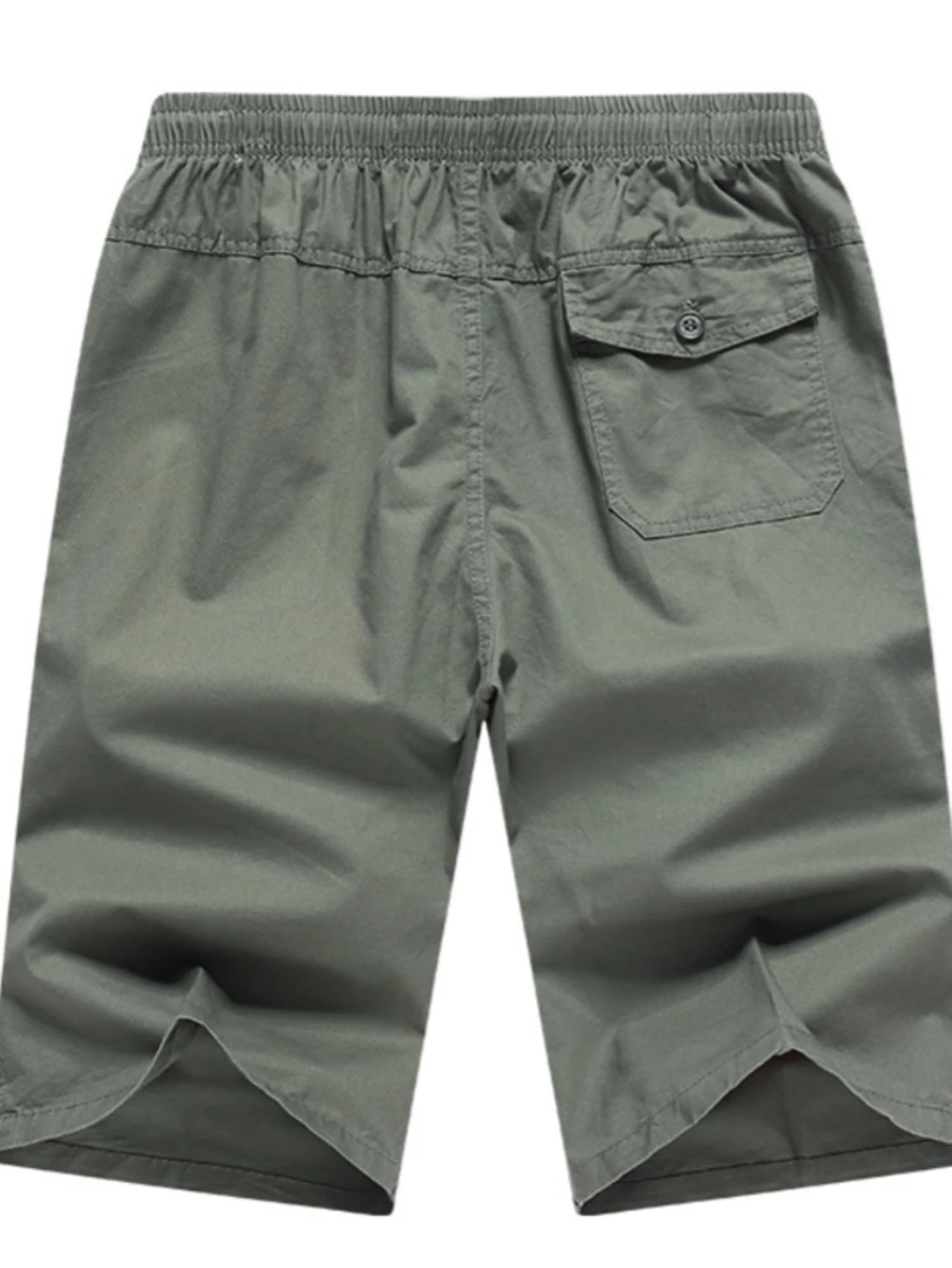 Lymio Men's Casual Cotton Shorts - Green - Image 5