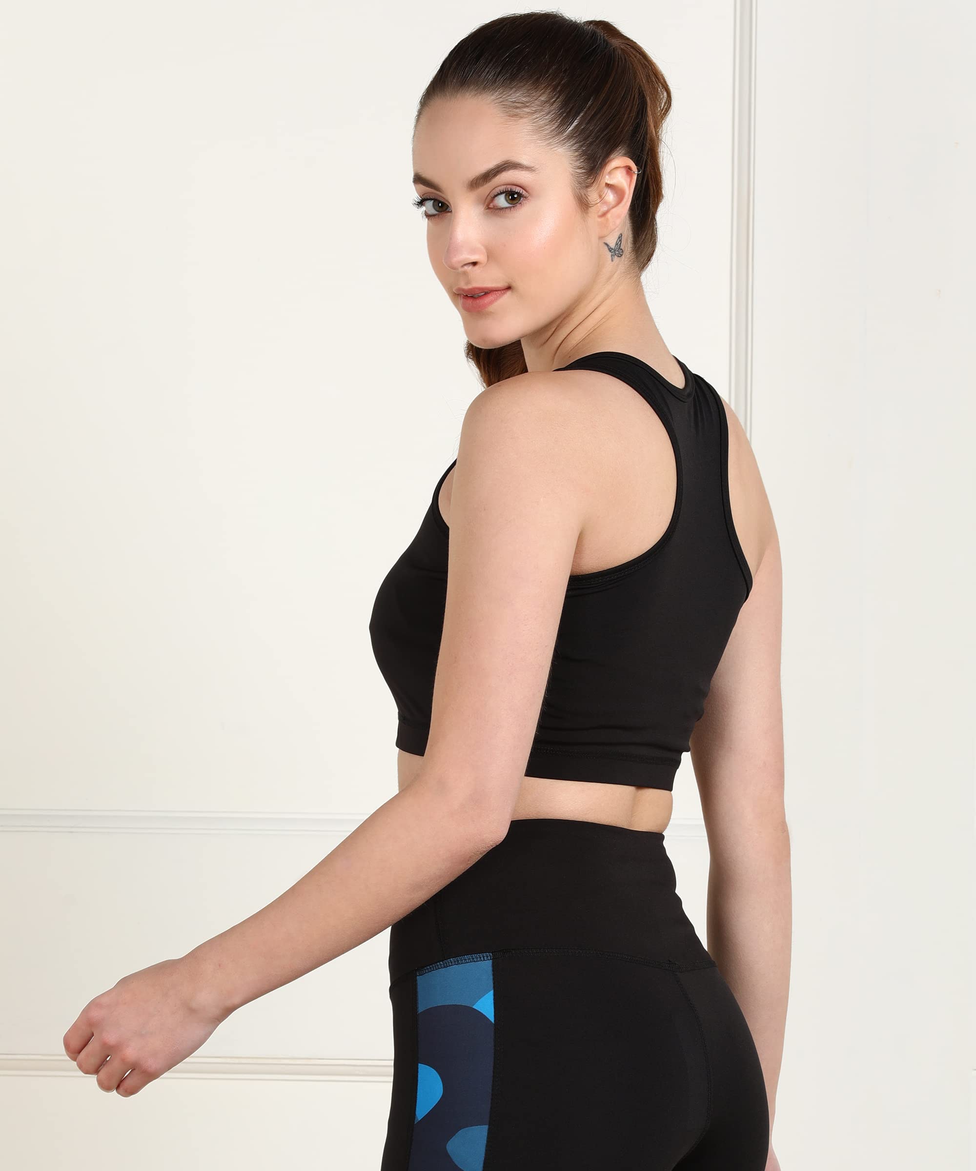 Rock Paper Scissors Women's Wire Free Sports Bra - Black - Image 3