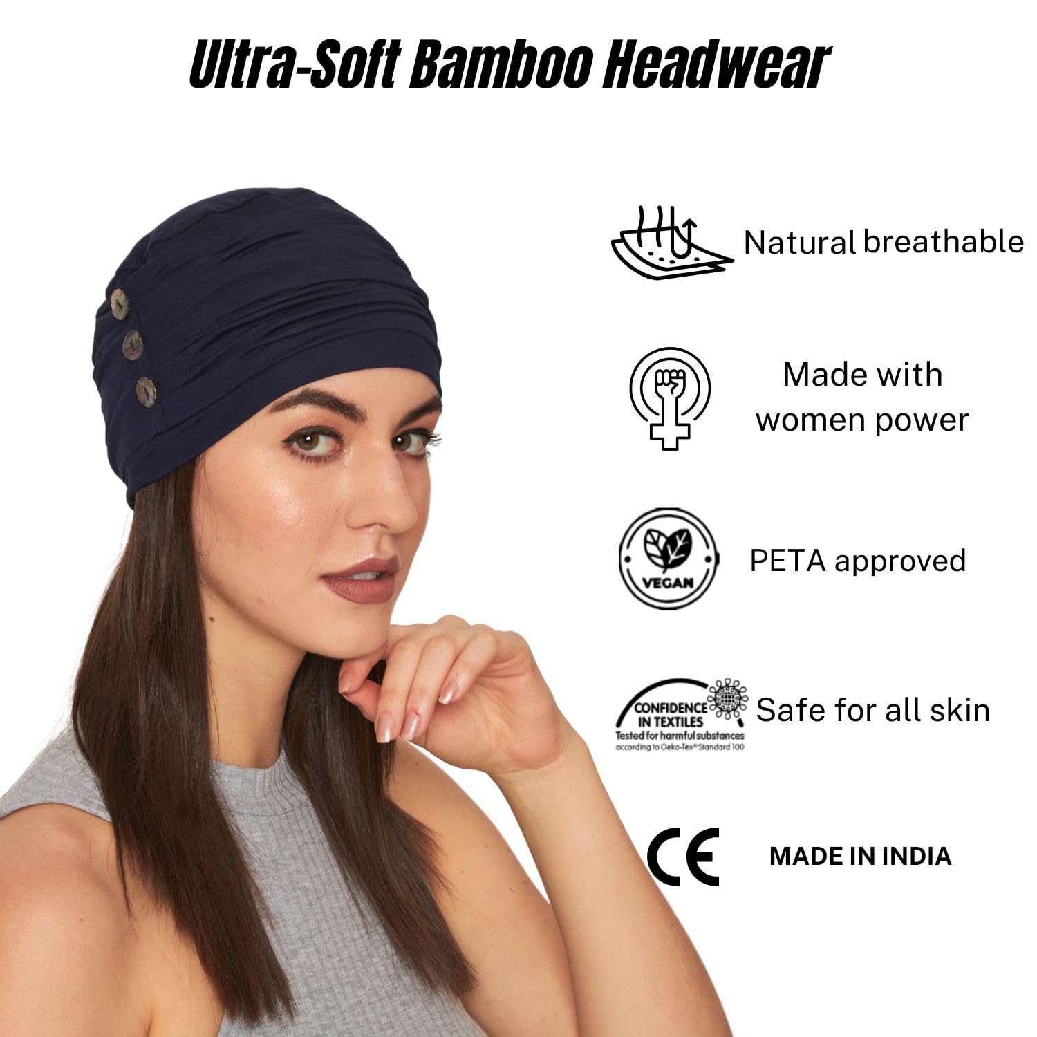 Lucie Bamboo Viscose Chemo Headscarf for Women - Image 5