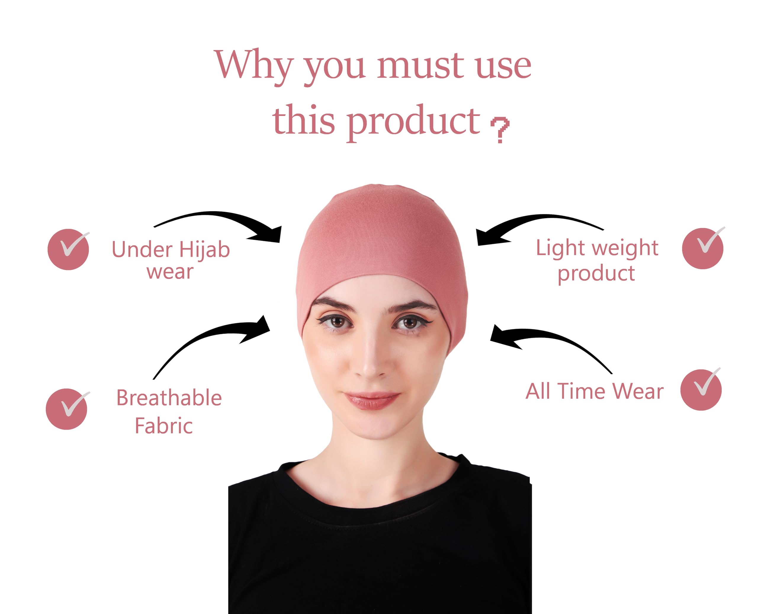 CONFIRTINO Chemo Cap for Women - Peach - Image 4