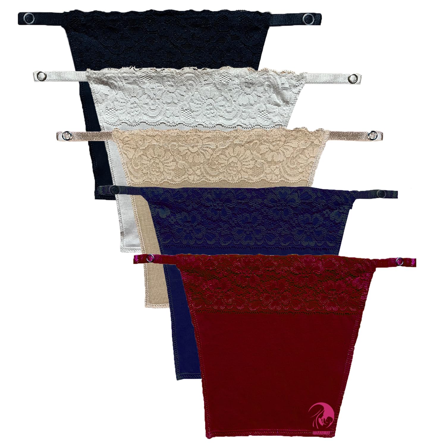 FIMALIA Women Cotton Clip on Mock Lace Camisole