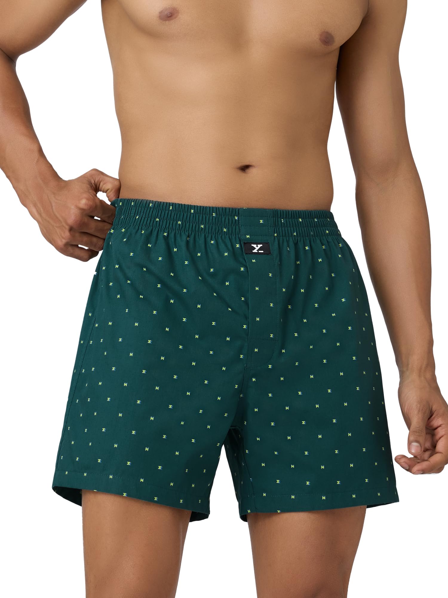 XYXX Men's Combed Cotton Boxers - Green