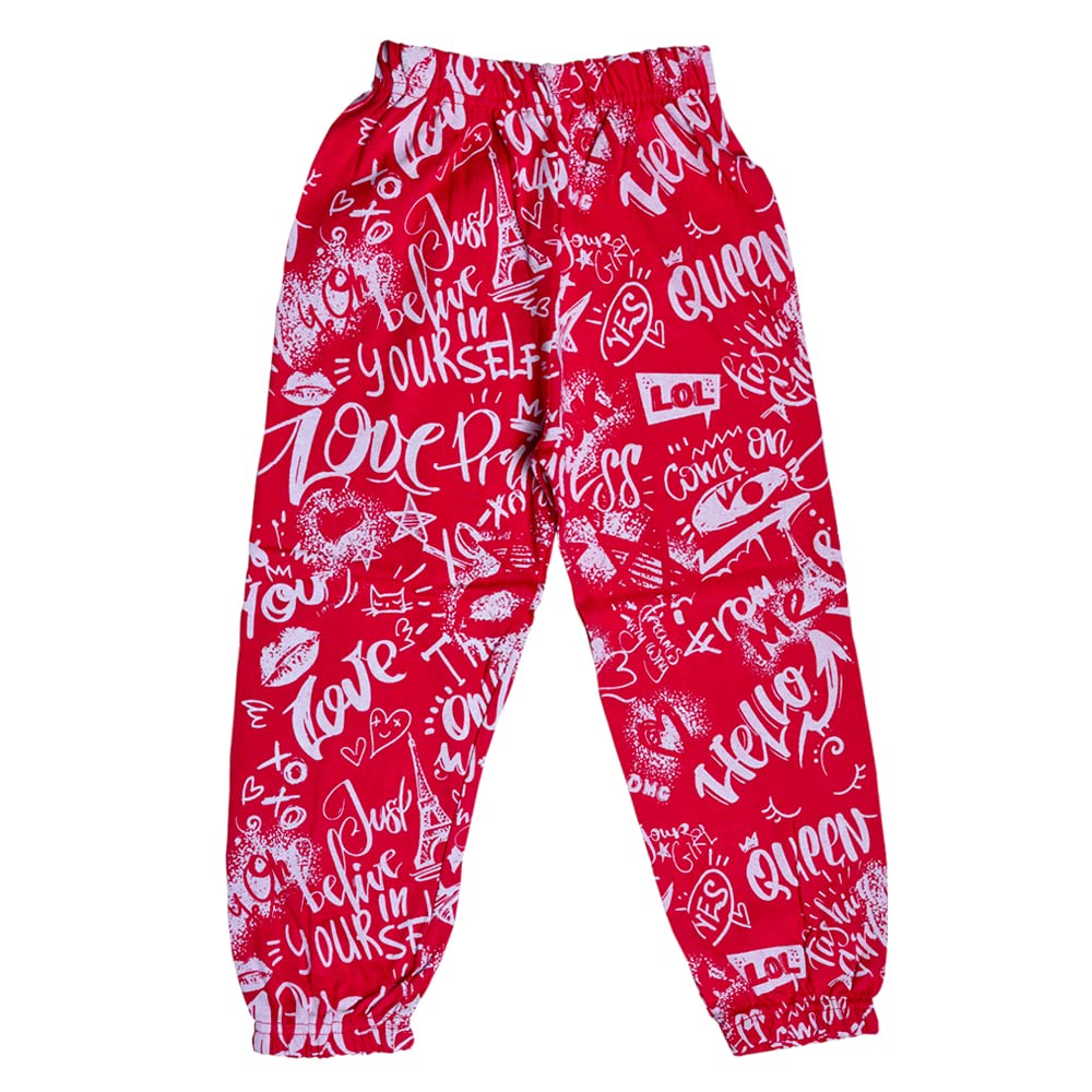 T2F Cotton Track Pants for Girls - Multicolor Striped - Image 3