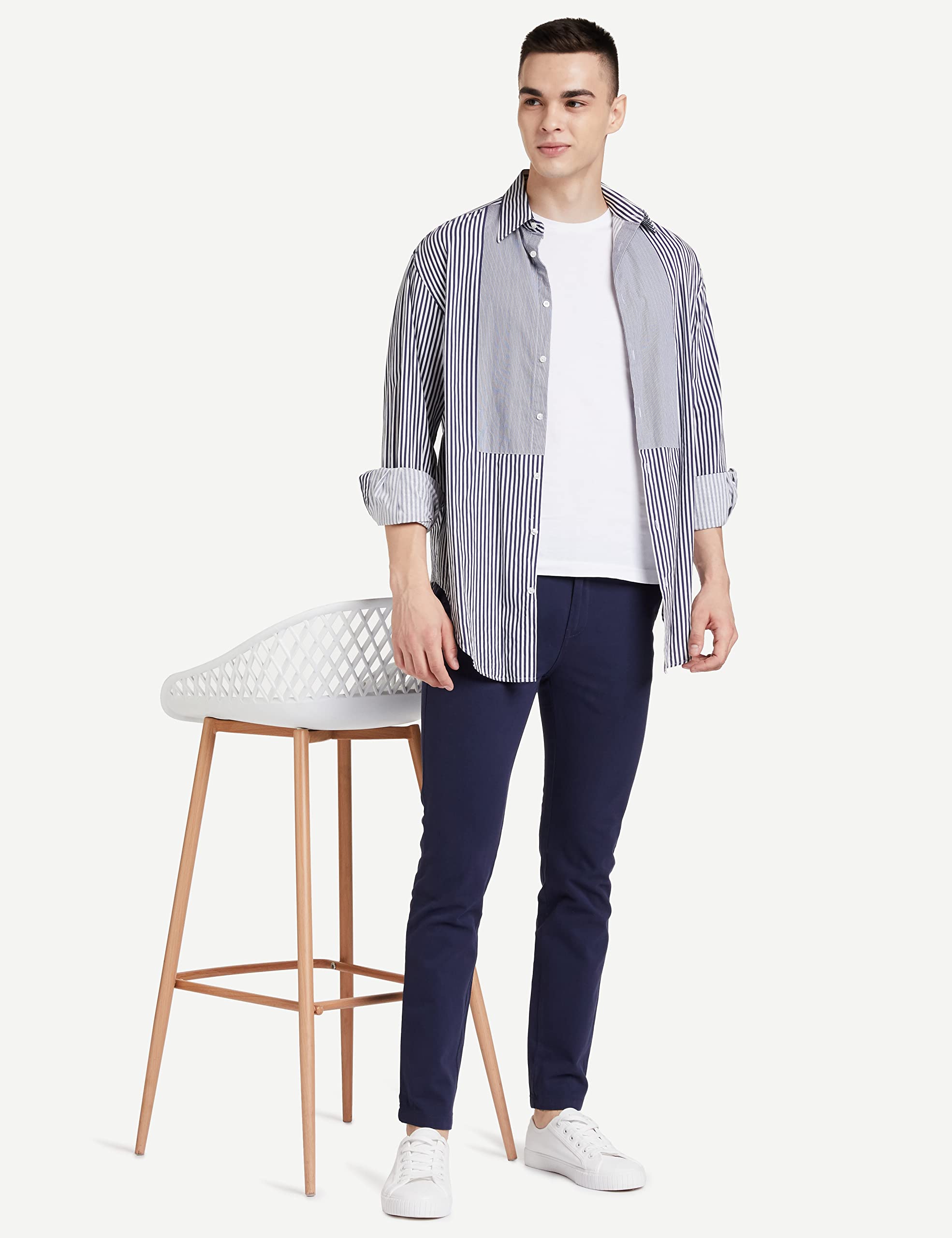 Symbol Men's Navy Cotton Trousers - Image 3