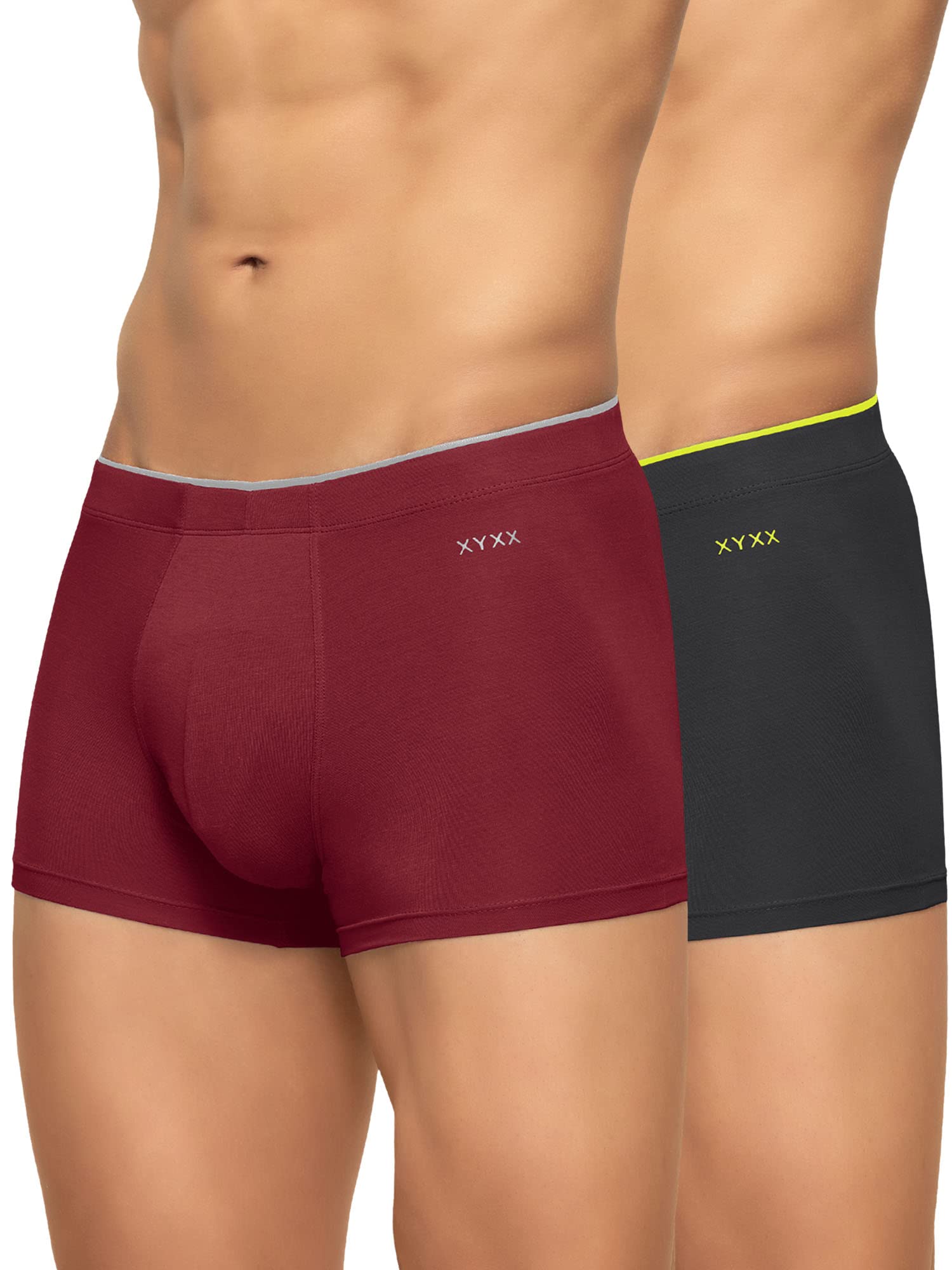 XYXX Men's Trunks - Dress Blue Coral Grey Heather