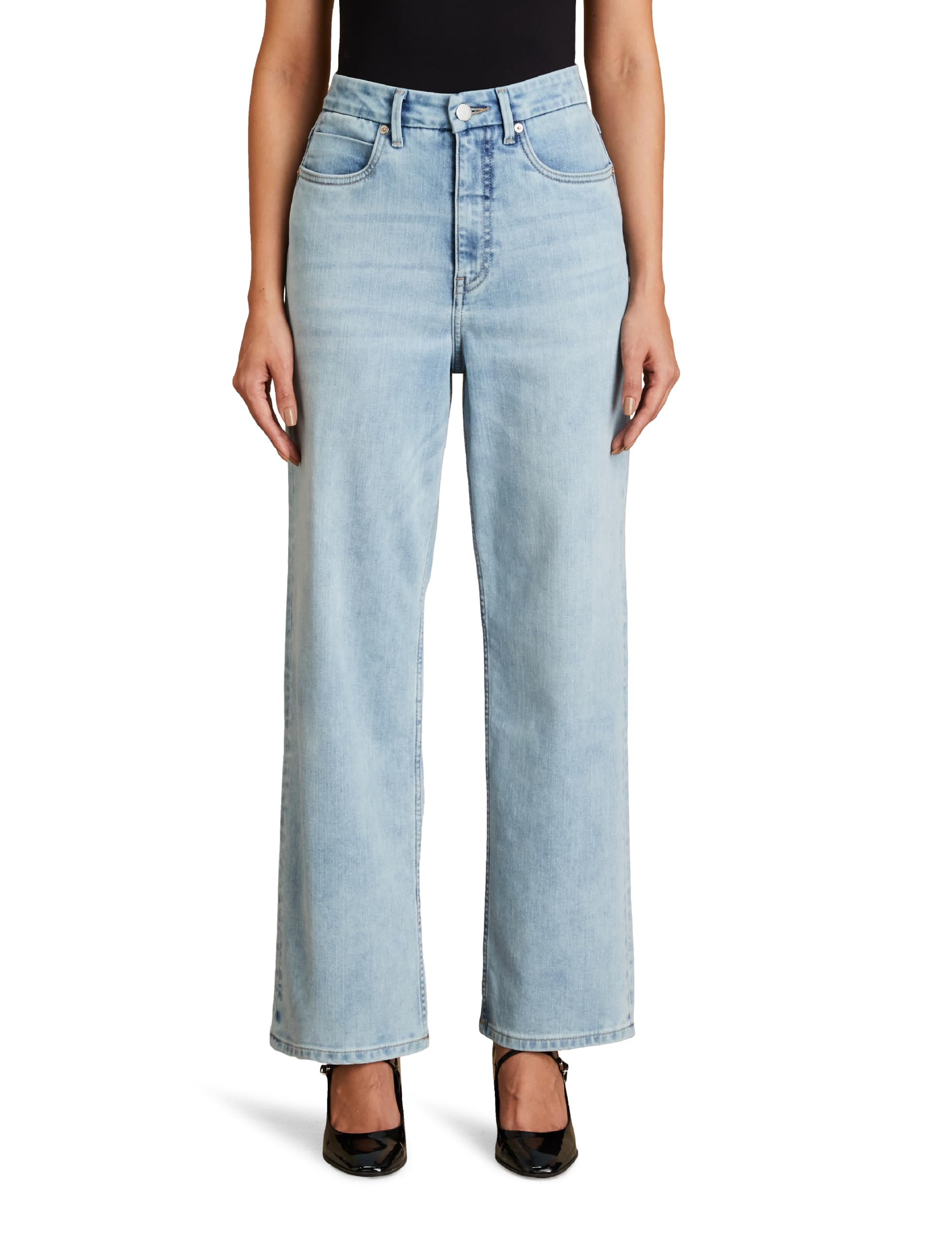 Symbol Women's Straight High Rise Jeans - Ice Blue