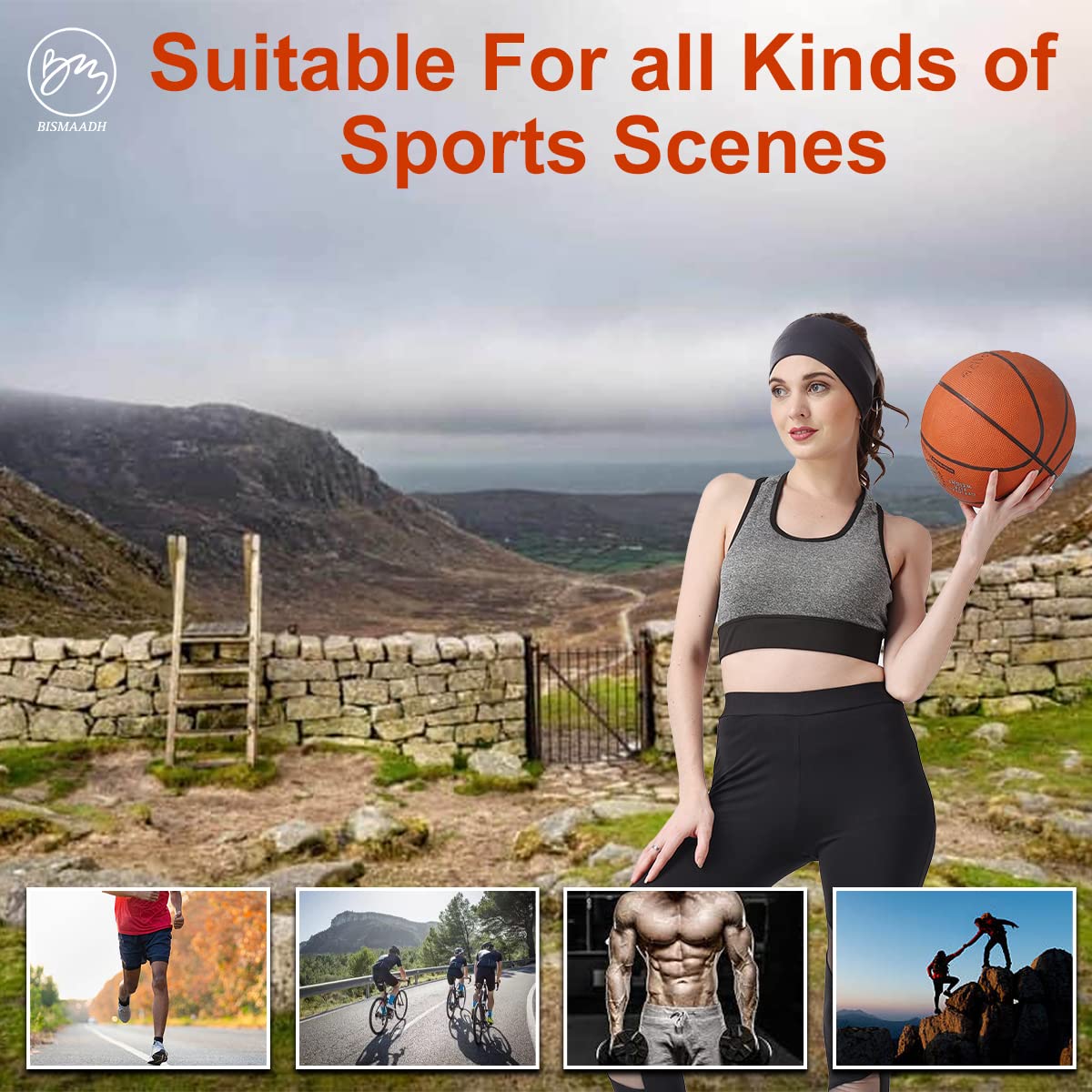 BISMAADH Workout Headband for Men and Women - Image 2
