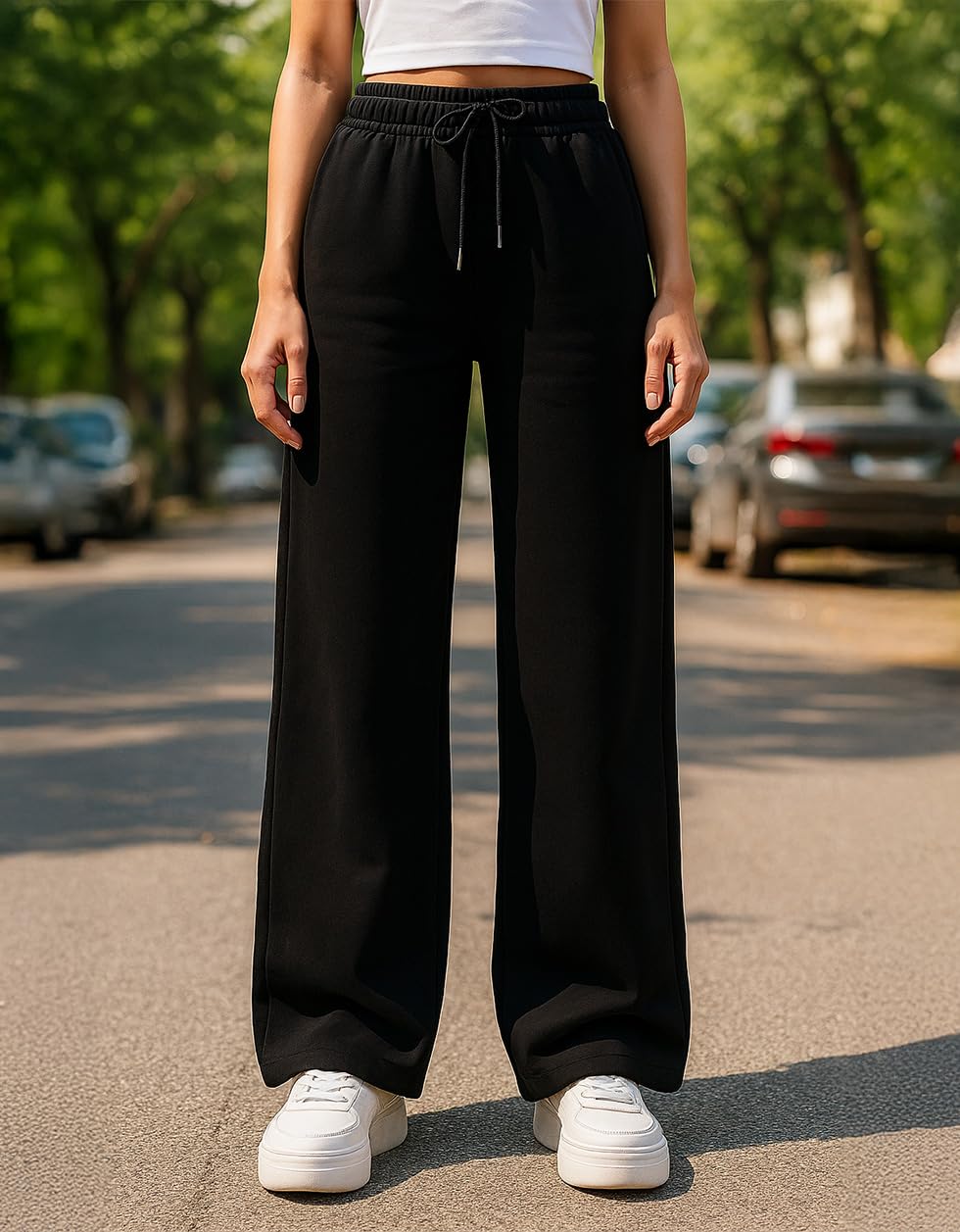 JUNEBERRY Black Mid Rise Trousers for Women & Girls - Image 2