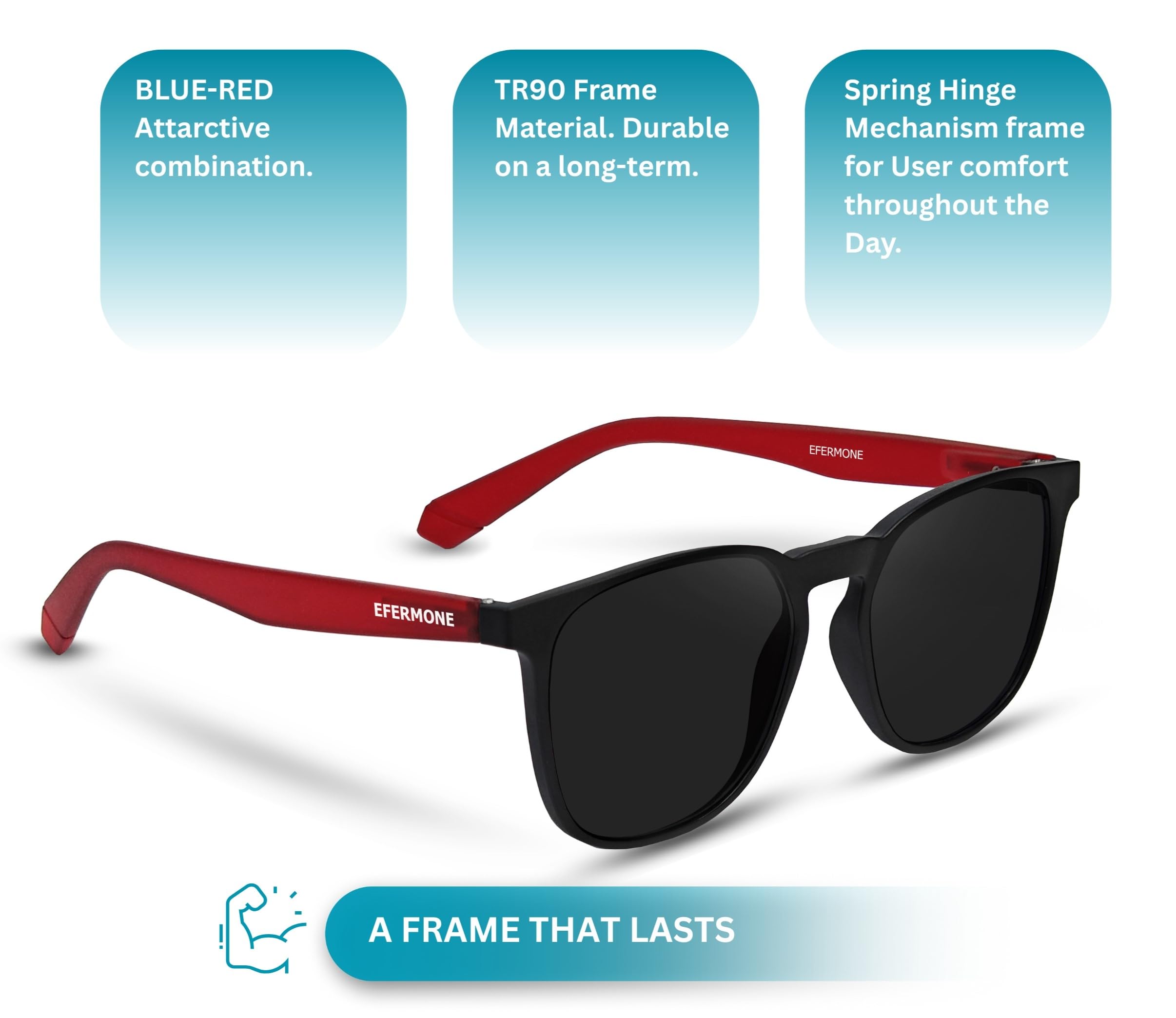 EFERMONE Sunglasses for Men Round Polarized - Image 4