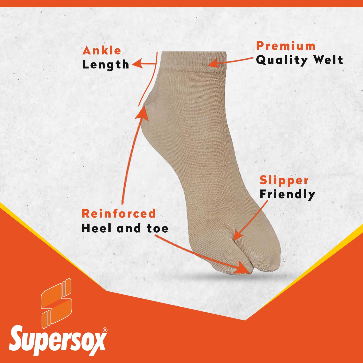 Supersox Women Ankle Socks - Breathable Anti Odour - Image 3