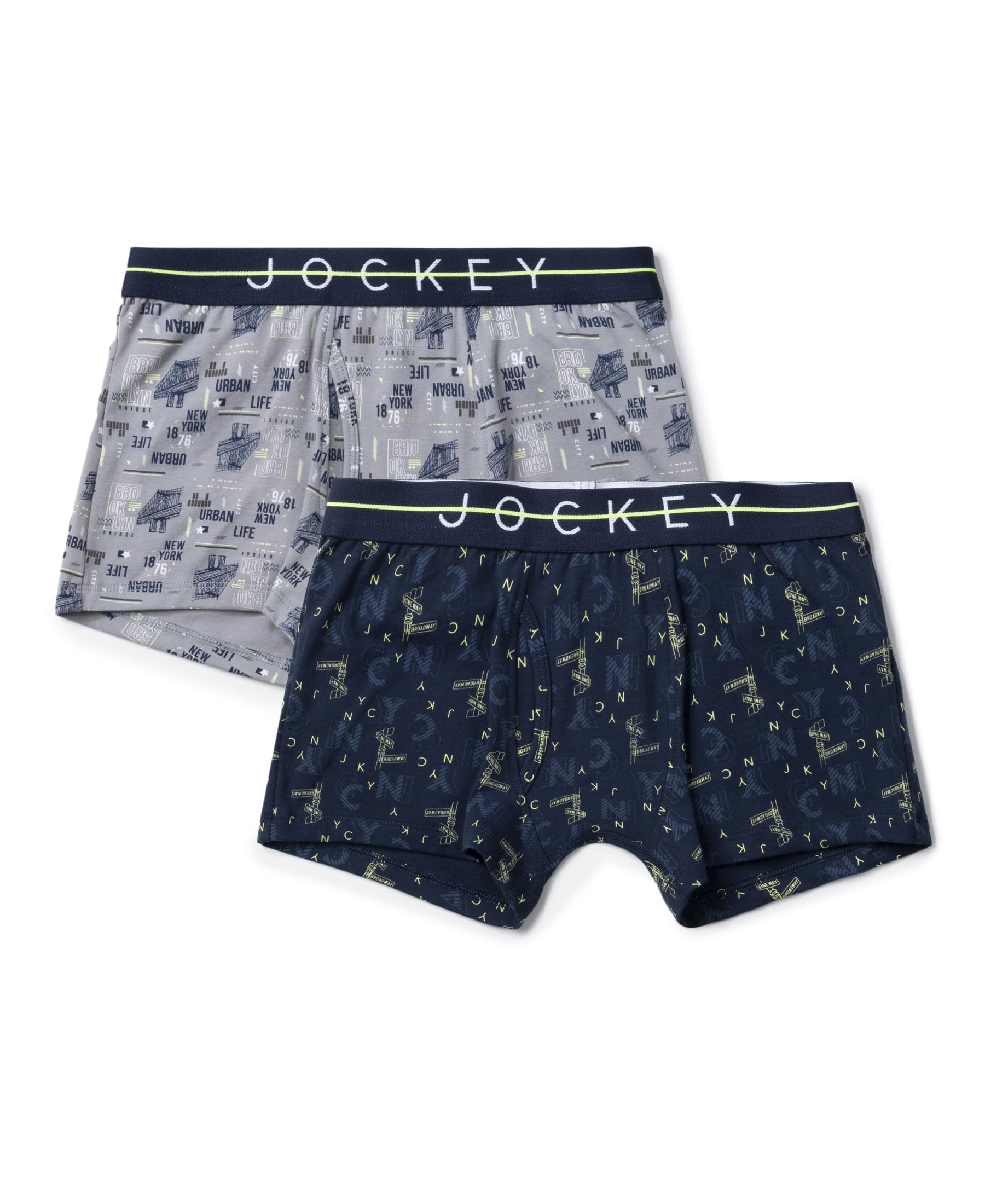 Jockey Boys Printed Trunks - Navy Cotton