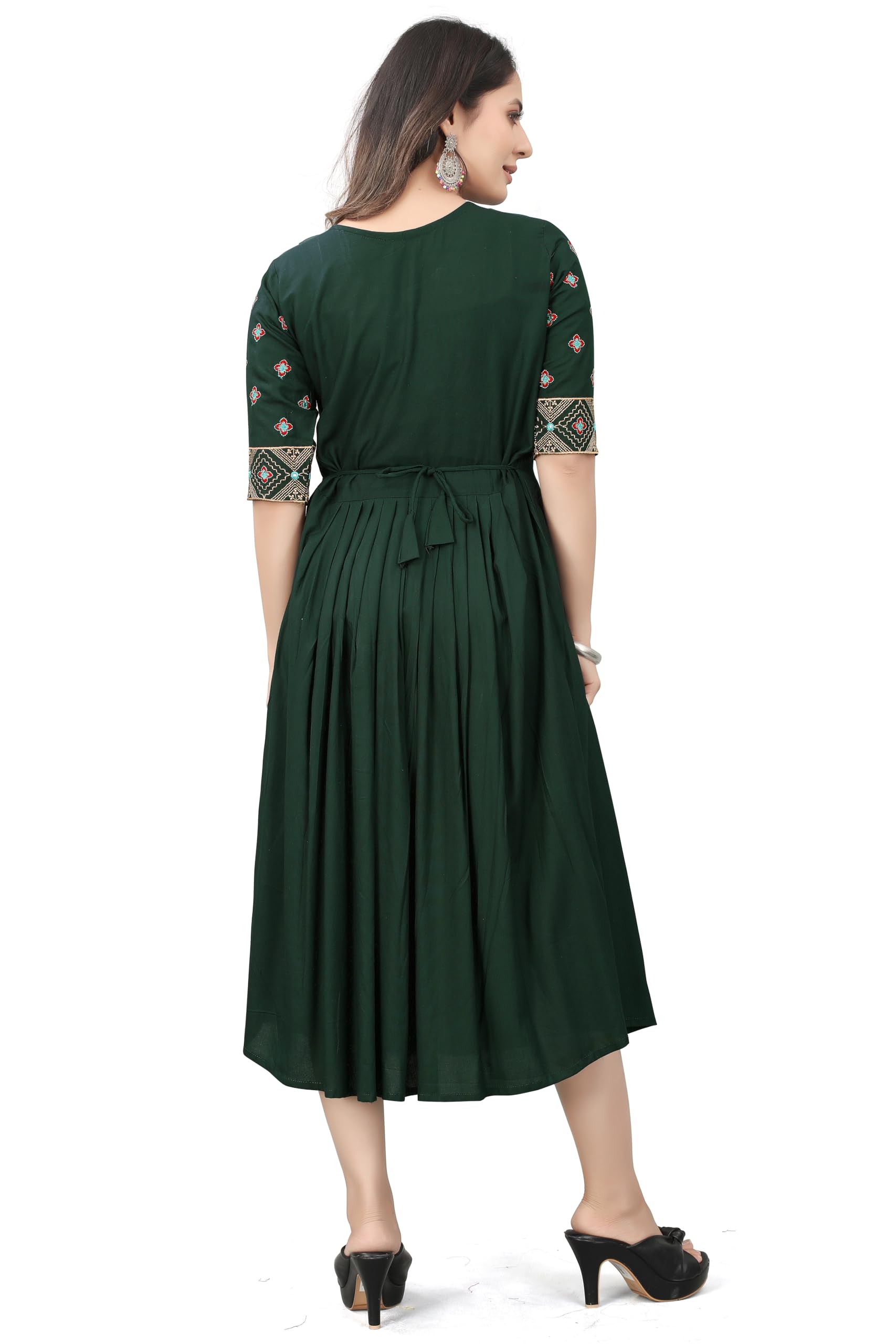 GarbGlide Rayon Embroidery Kurta for Women - Purple - Image 4