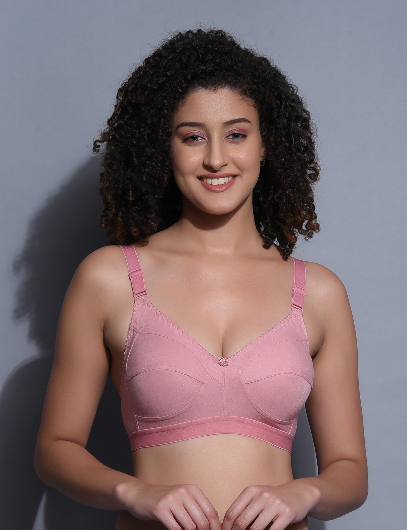 CSU Women's Cotton Non-Padded Wire Free T-Shirt Bra - Image 2