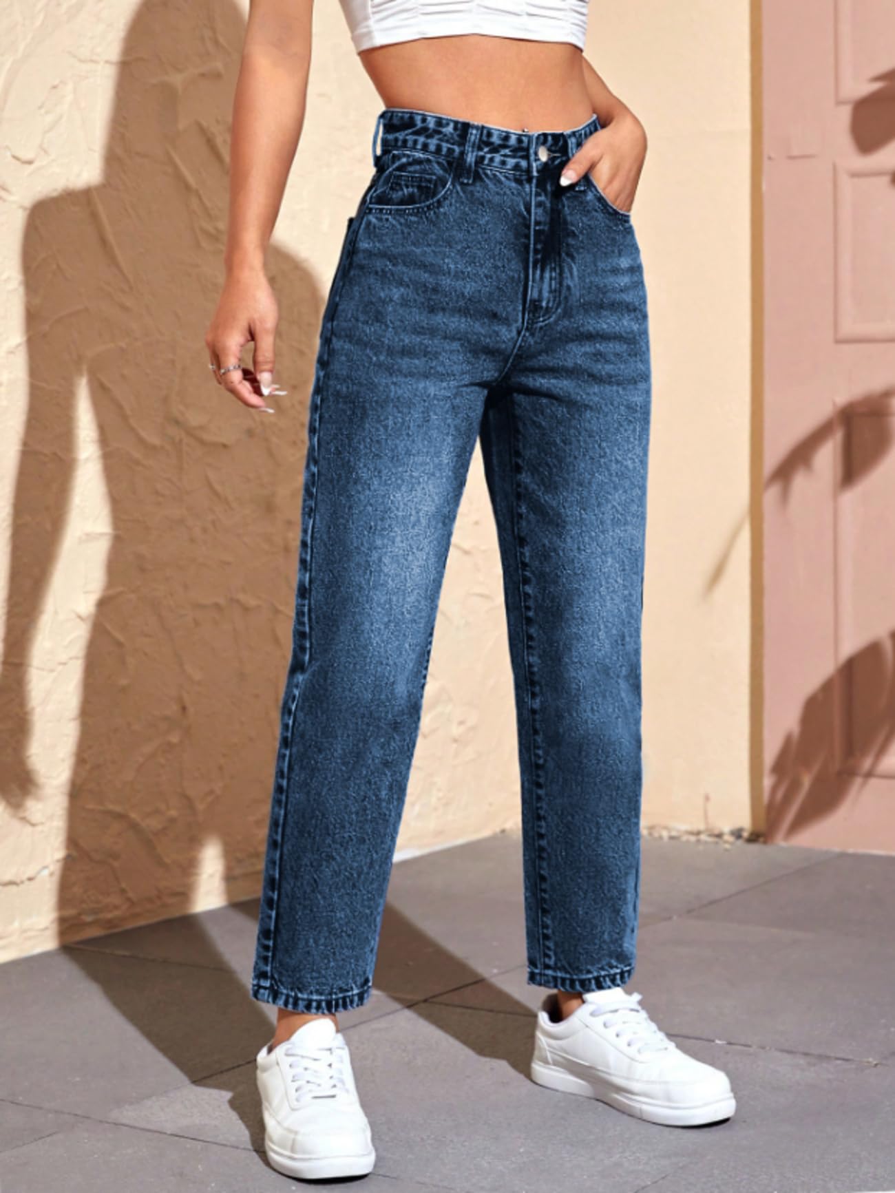 Ben Martin High Waist Mom Fit Jeans for Women - Image 3