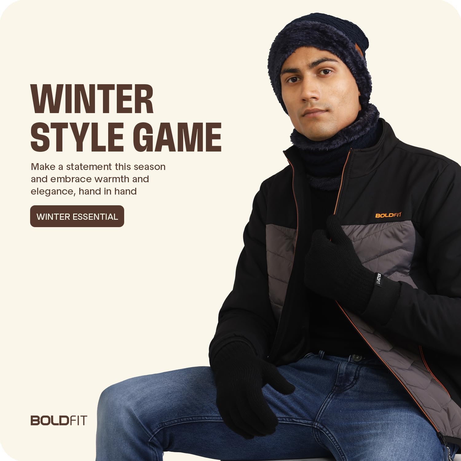 Boldfit Woolen Knitted Hand Gloves for Men & Women - Image 5
