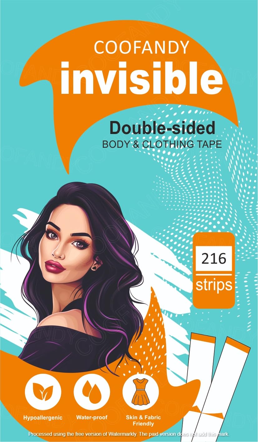 COOFANDY Transparent Double Sided Tape