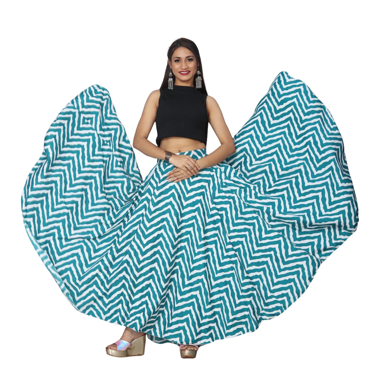 Seablue Leriya A-Line Midi Skirt for Women - Image 3