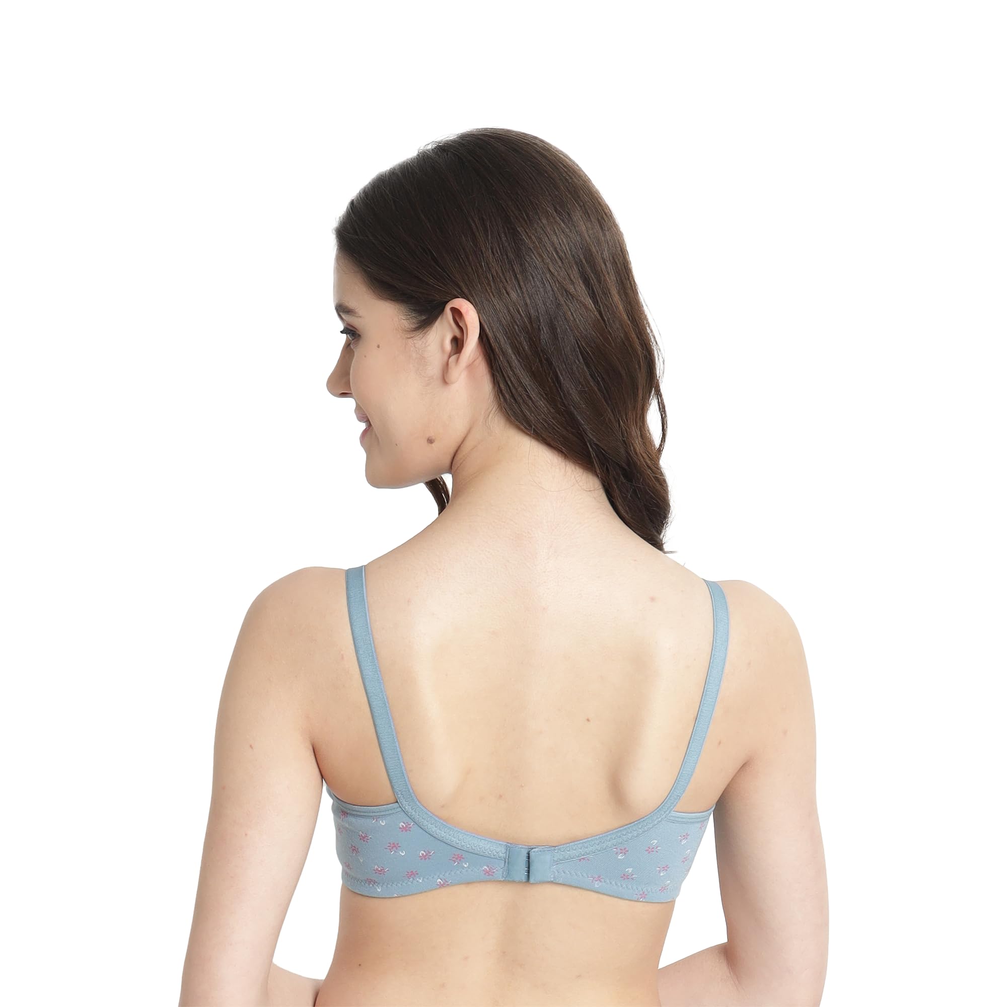 Zielen Maternity Nursing Bra - Wirefree Blue Pink Green - Image 4