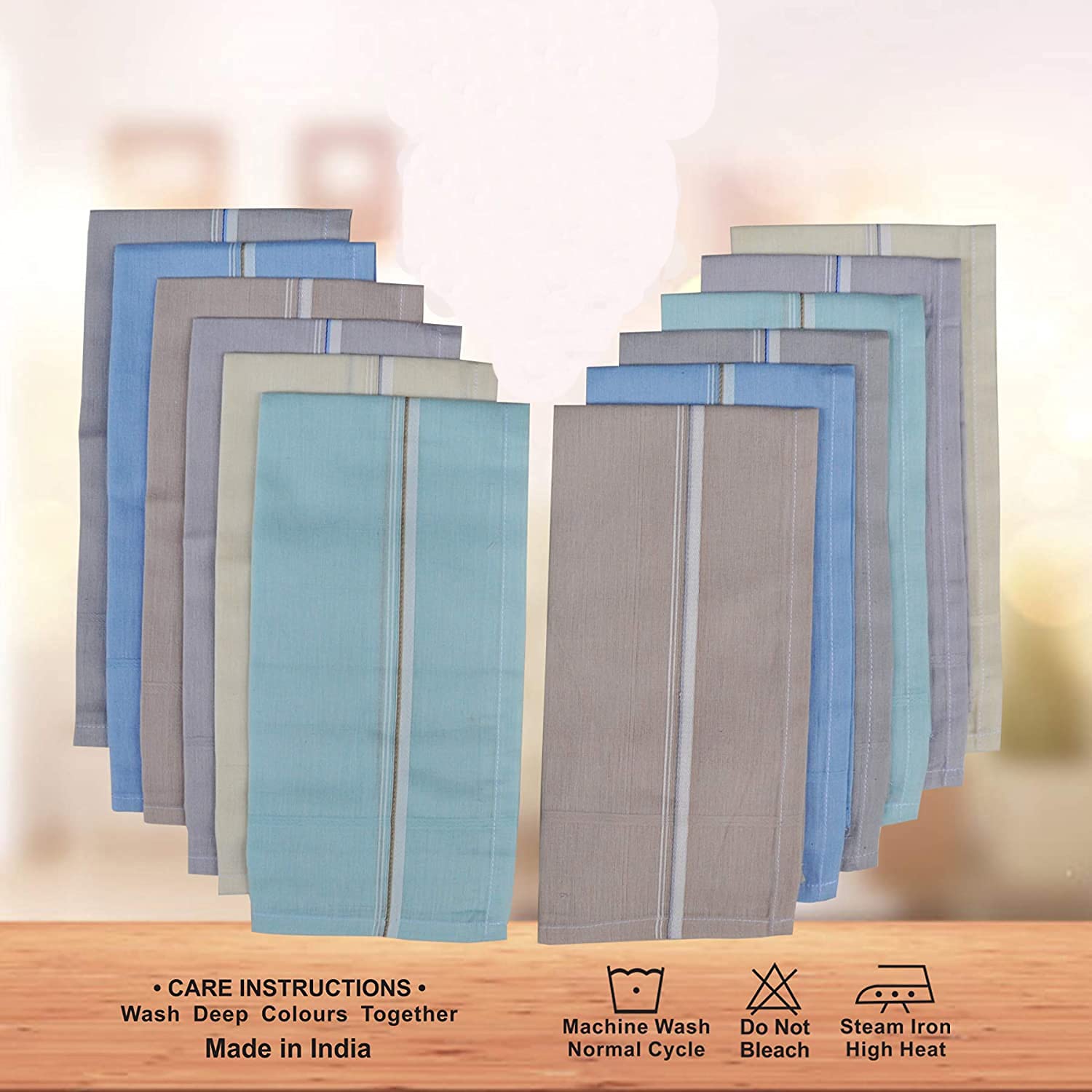 Kuber Industries Handkerchiefs for Men - Light Colour - Image 5