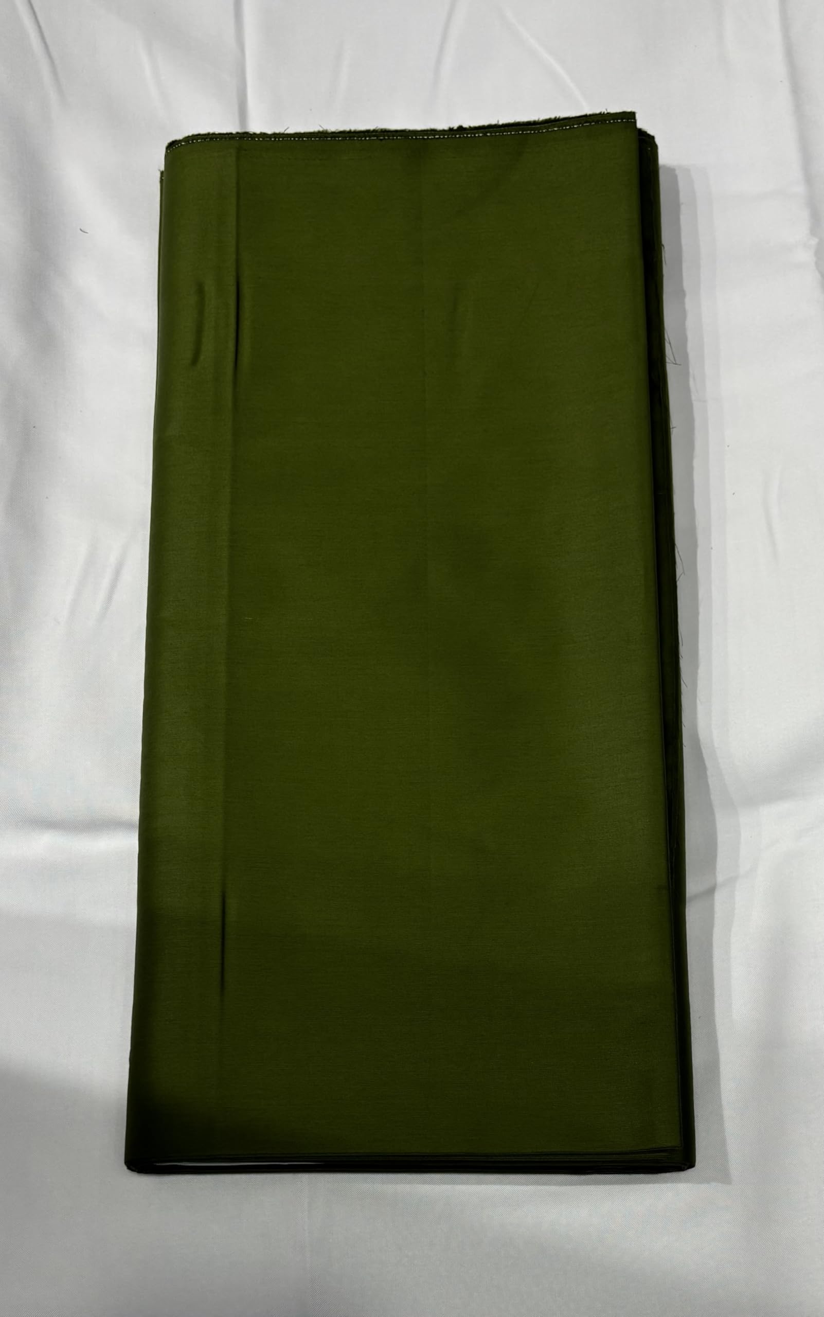 BKRKJ Women's Cotton Silk Unstitched Fabric - Mehndi Green - Image 3