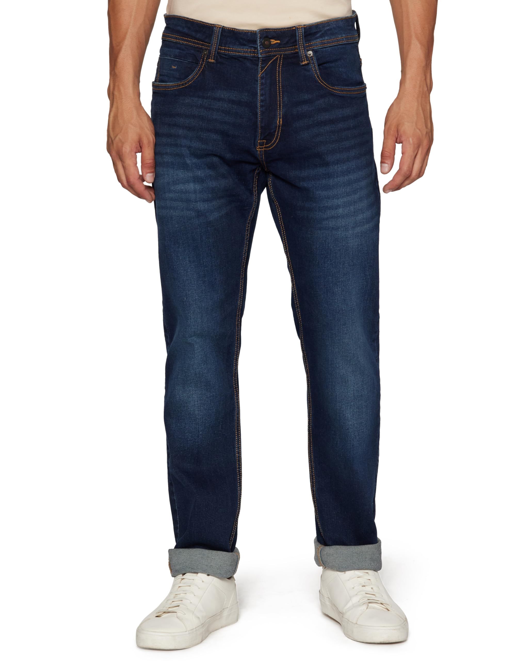 Peter England Men's Navy Twill Jeans