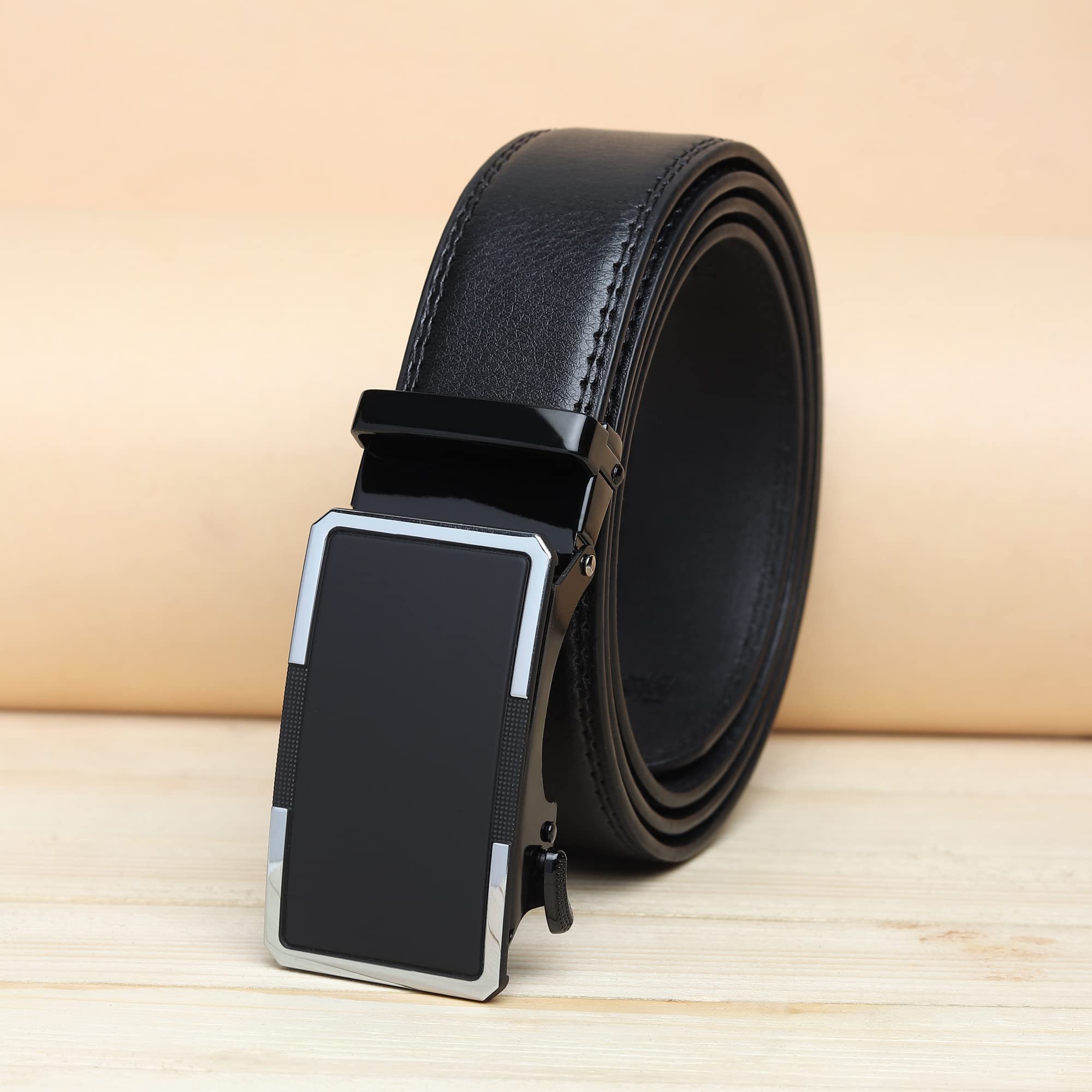 ZORO UNITED Men's Black Vegan Leather Belt - Image 4