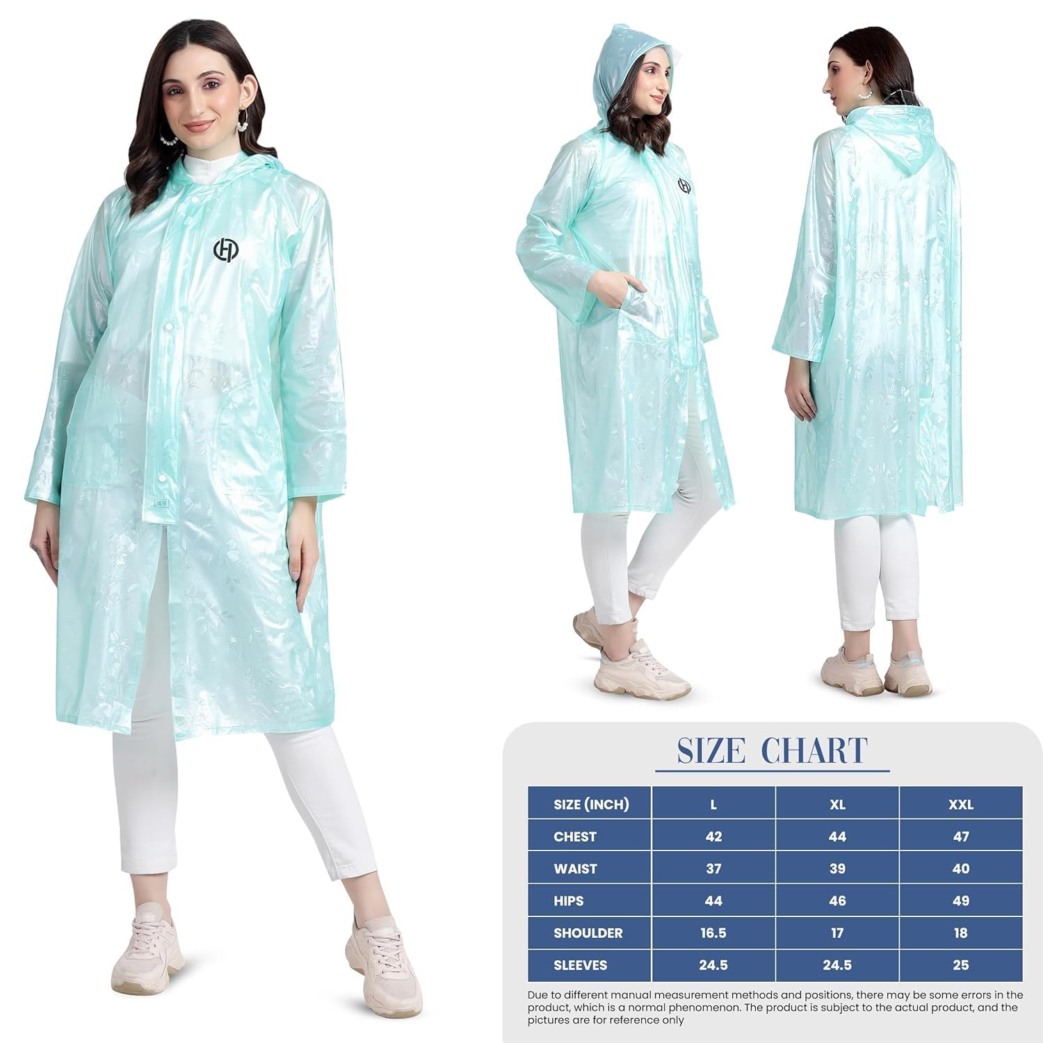HACER Petals Raincoat Poncho for Women Waterproof - Image 3