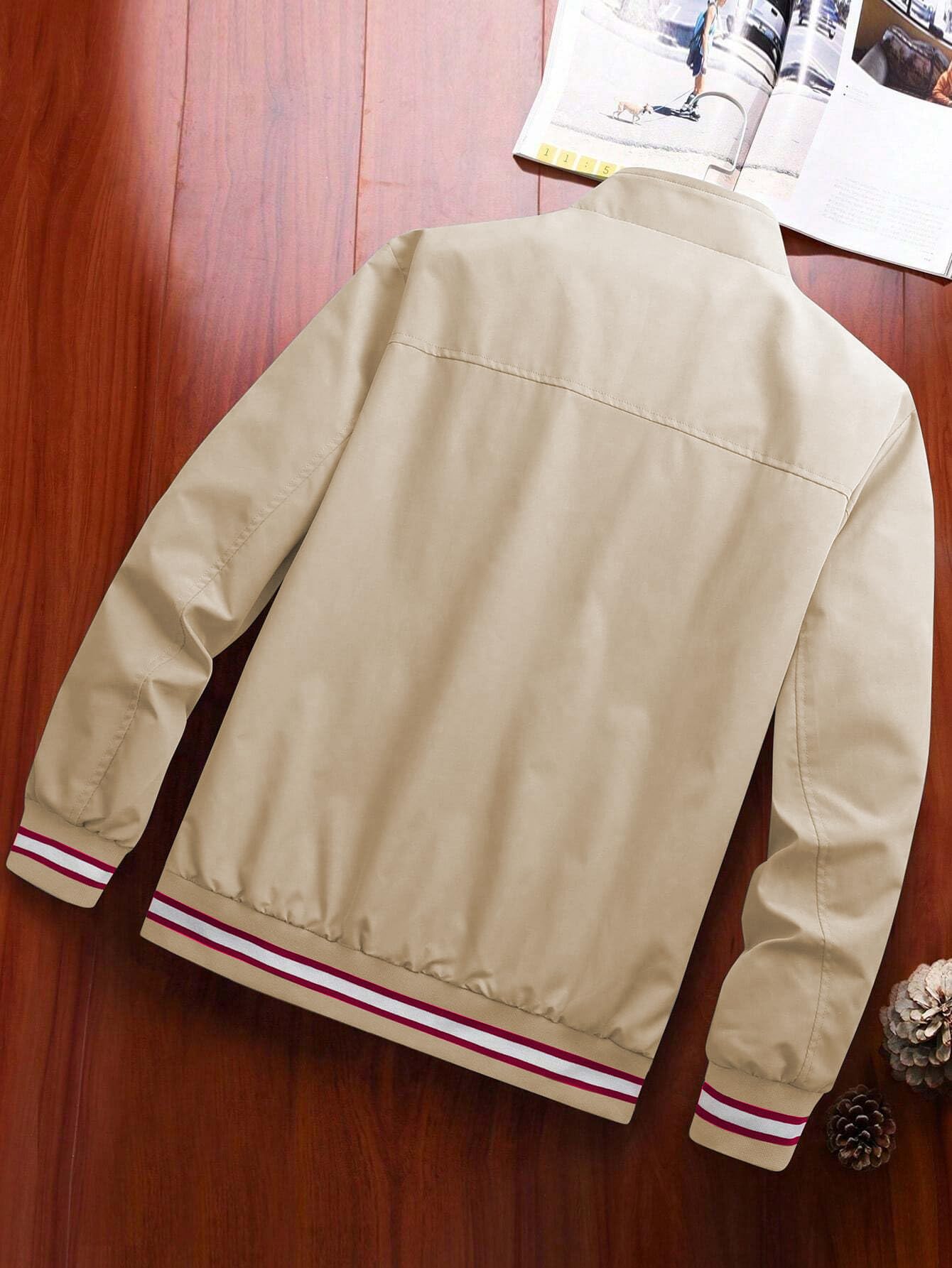 TAGAS Men Khaki Bomber Jacket - Image 3