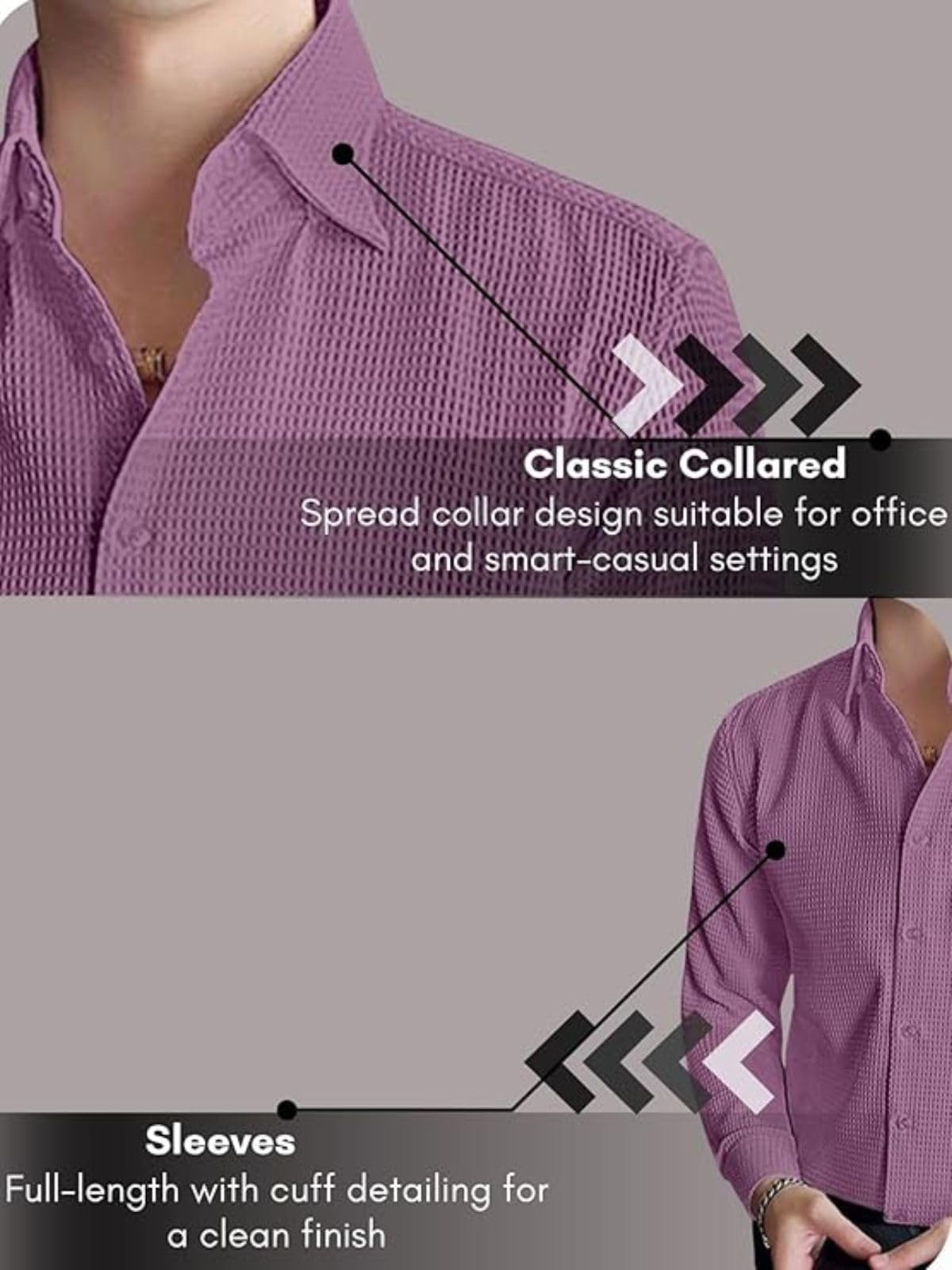 Leriya Fashion Men's Shirt - Purple - Image 5