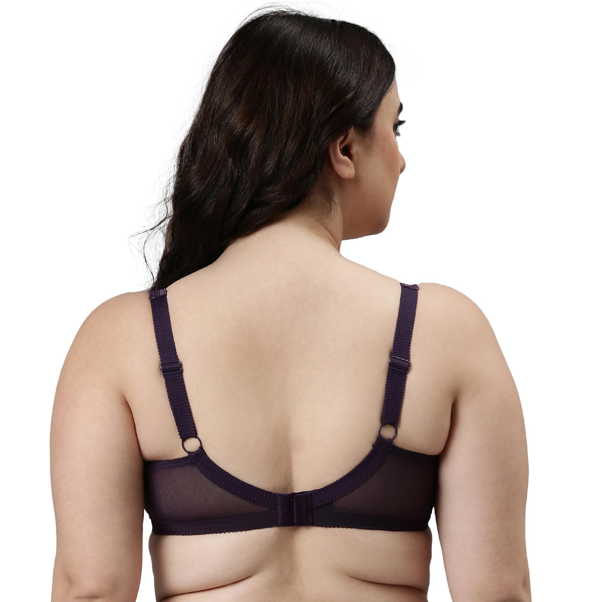 Enamor Women's Nylon Full Support Bra - Lace - Image 3
