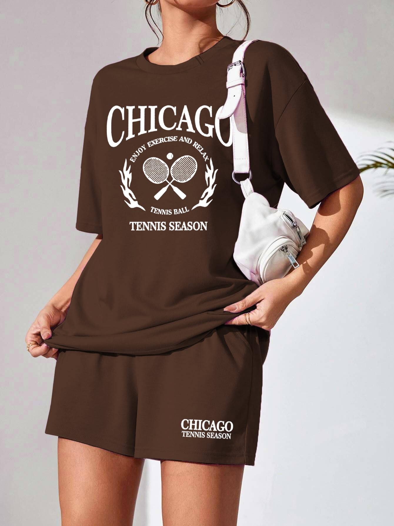 KSHS Women's Brown Cotton Printed Night Suit - Image 4