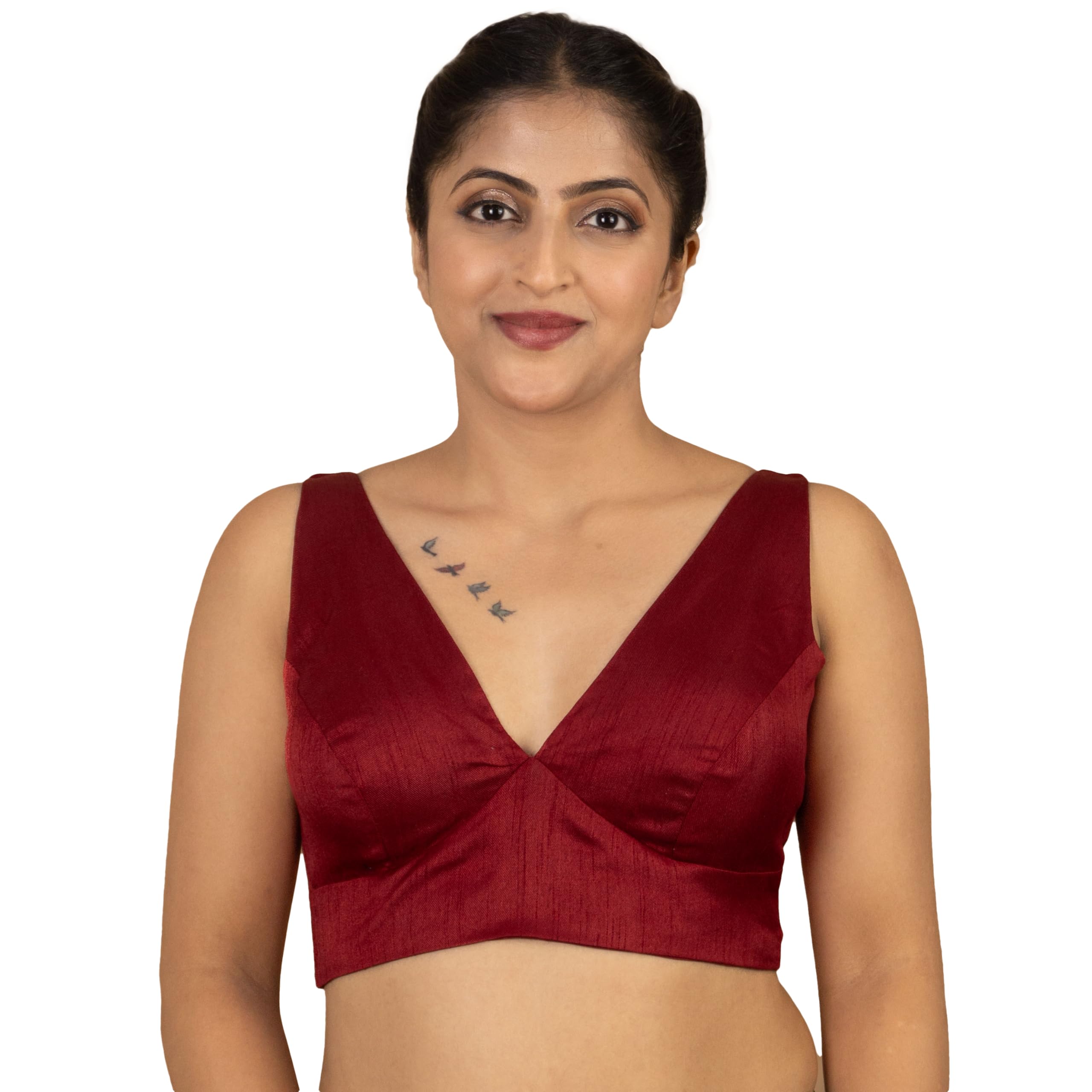 Sabyasachi Blouse - Maroon Raw Silk