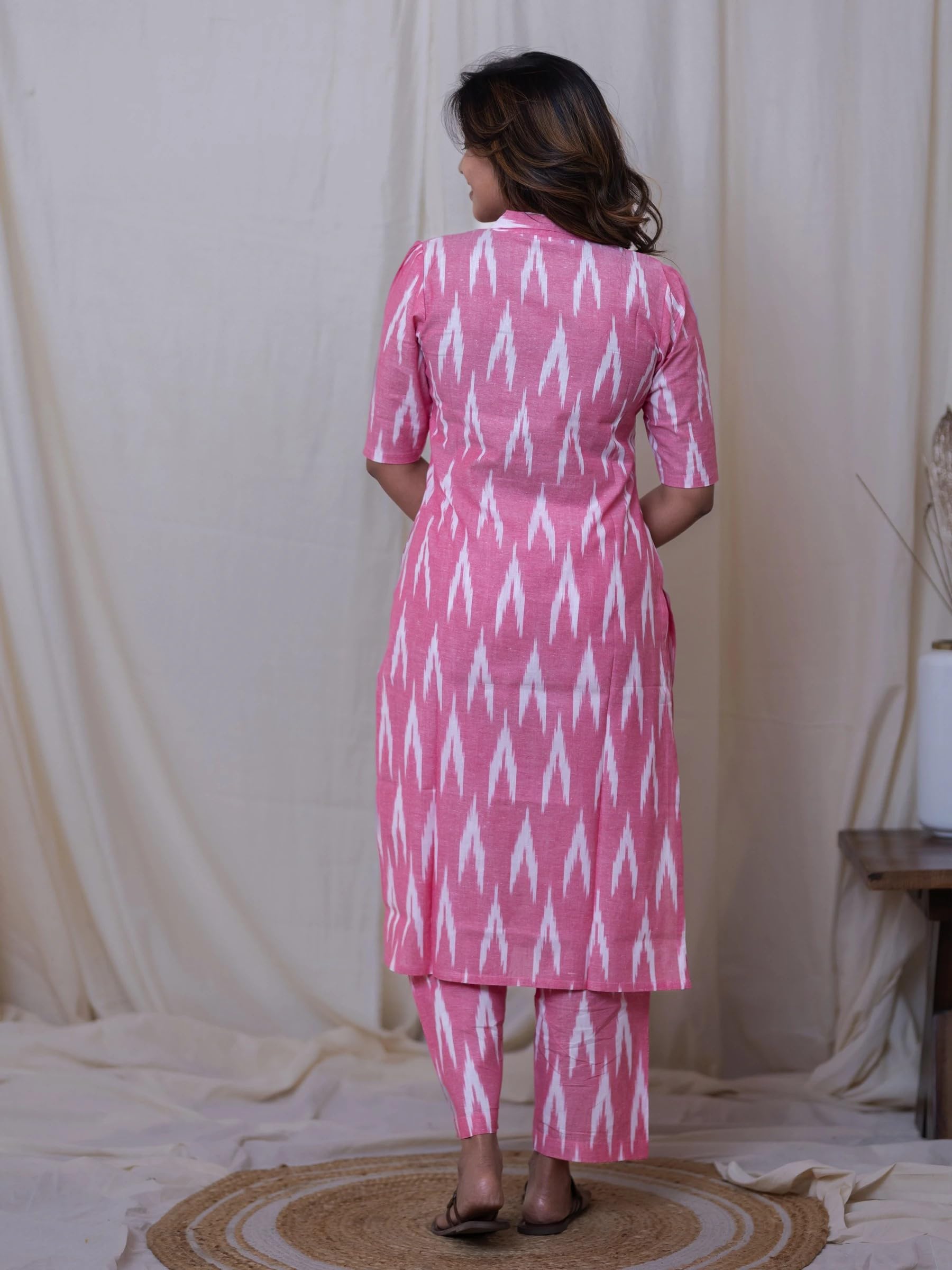 GoSriKi Demeter Pink Kurta Set for Women - Image 2