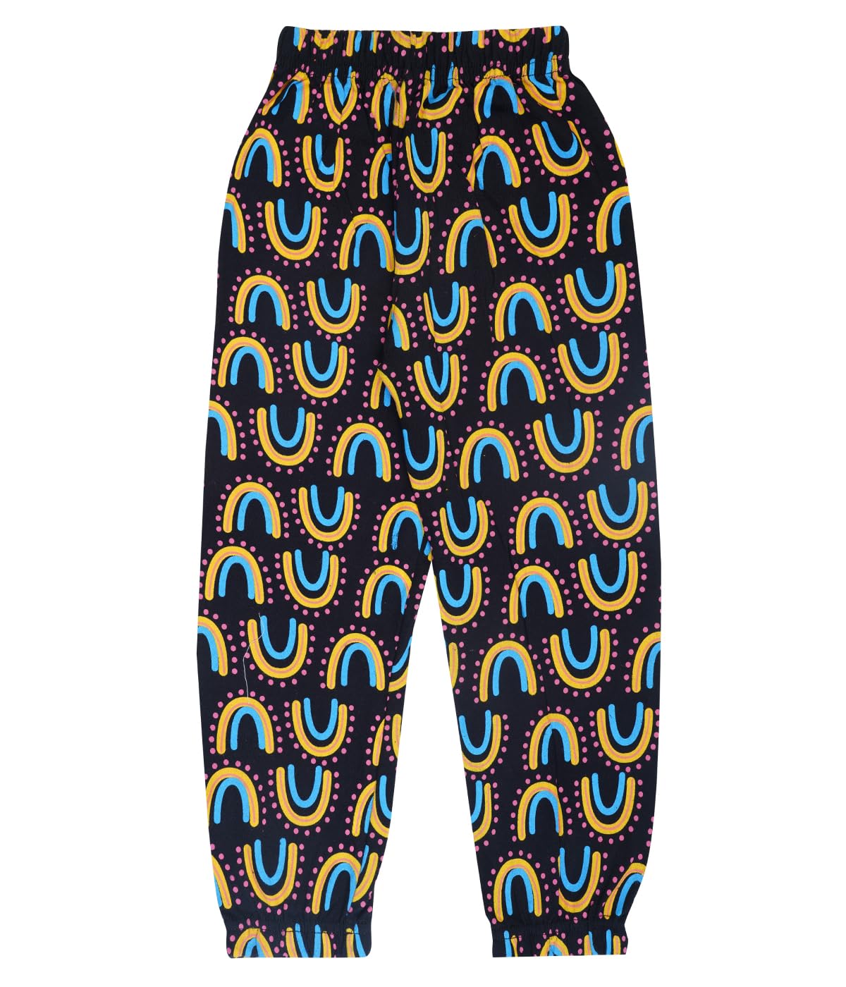 T2F Girls Cotton Printed Track Pants - Multicolor - Image 5