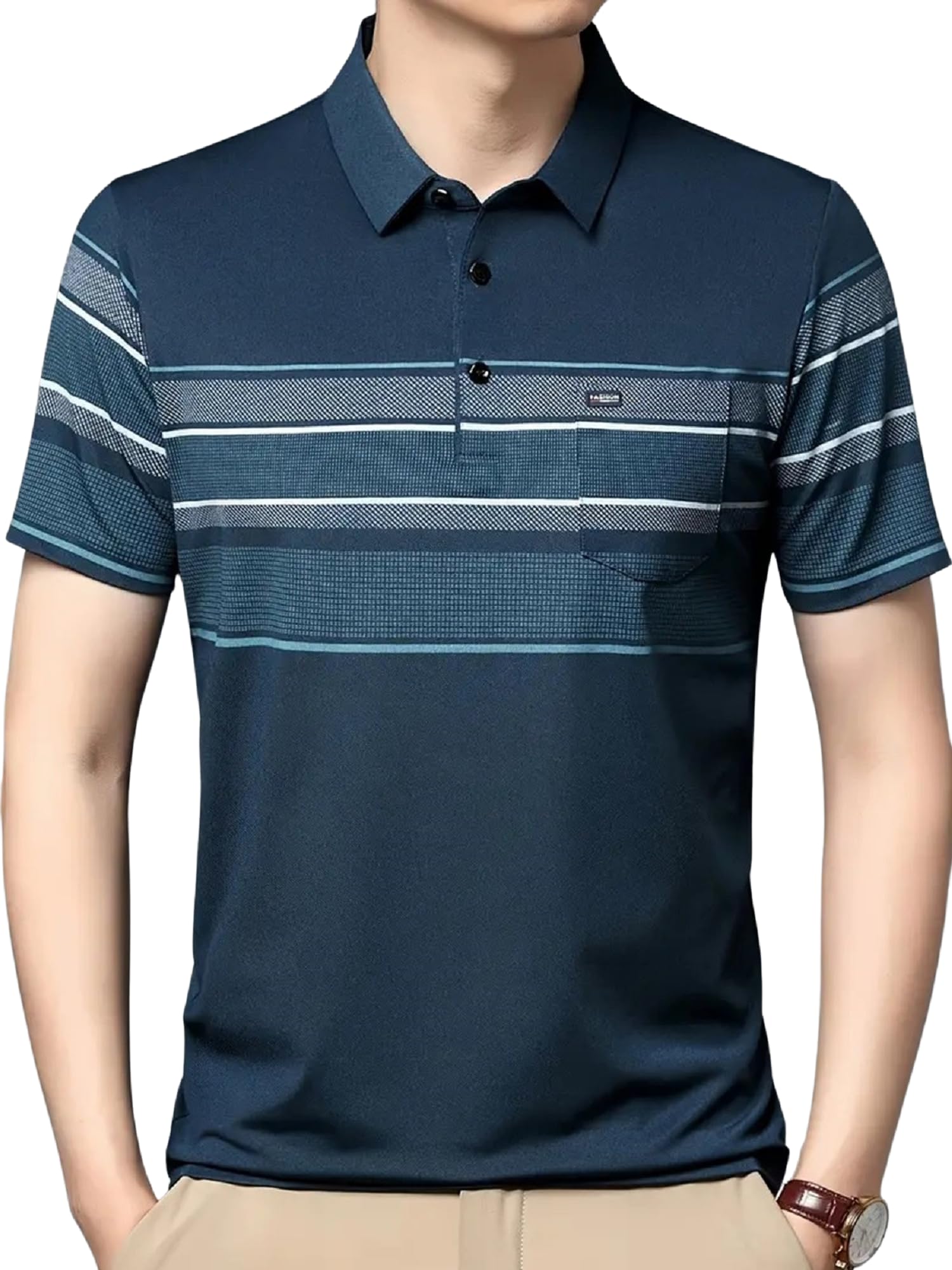 Lymio Men Polo T Shirt - Blue